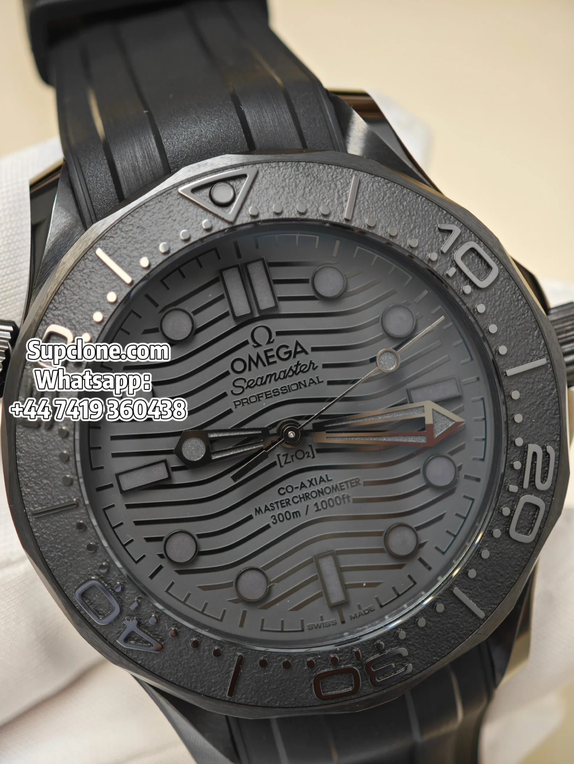 Omega Seamaster Diver 300M Black Black Ceramic Super Clone (15) Omega Super Clone Seamaster Diver 300M 43.5MM 210.92.44.20.01.003
