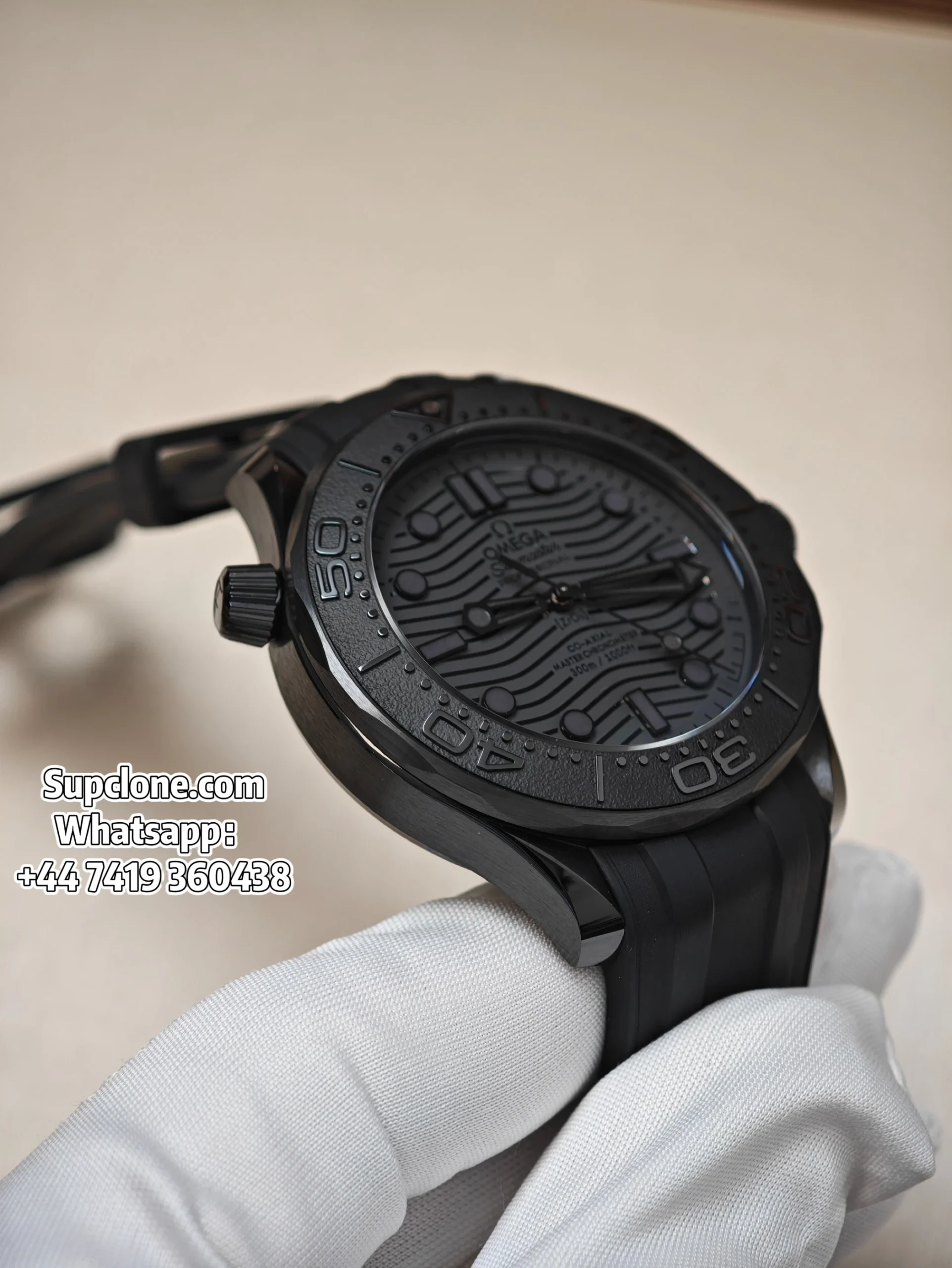 Omega Seamaster Diver 300M Black Black Ceramic Super Clone (17) Omega Super Clone Seamaster Diver 300M 43.5MM 210.92.44.20.01.003