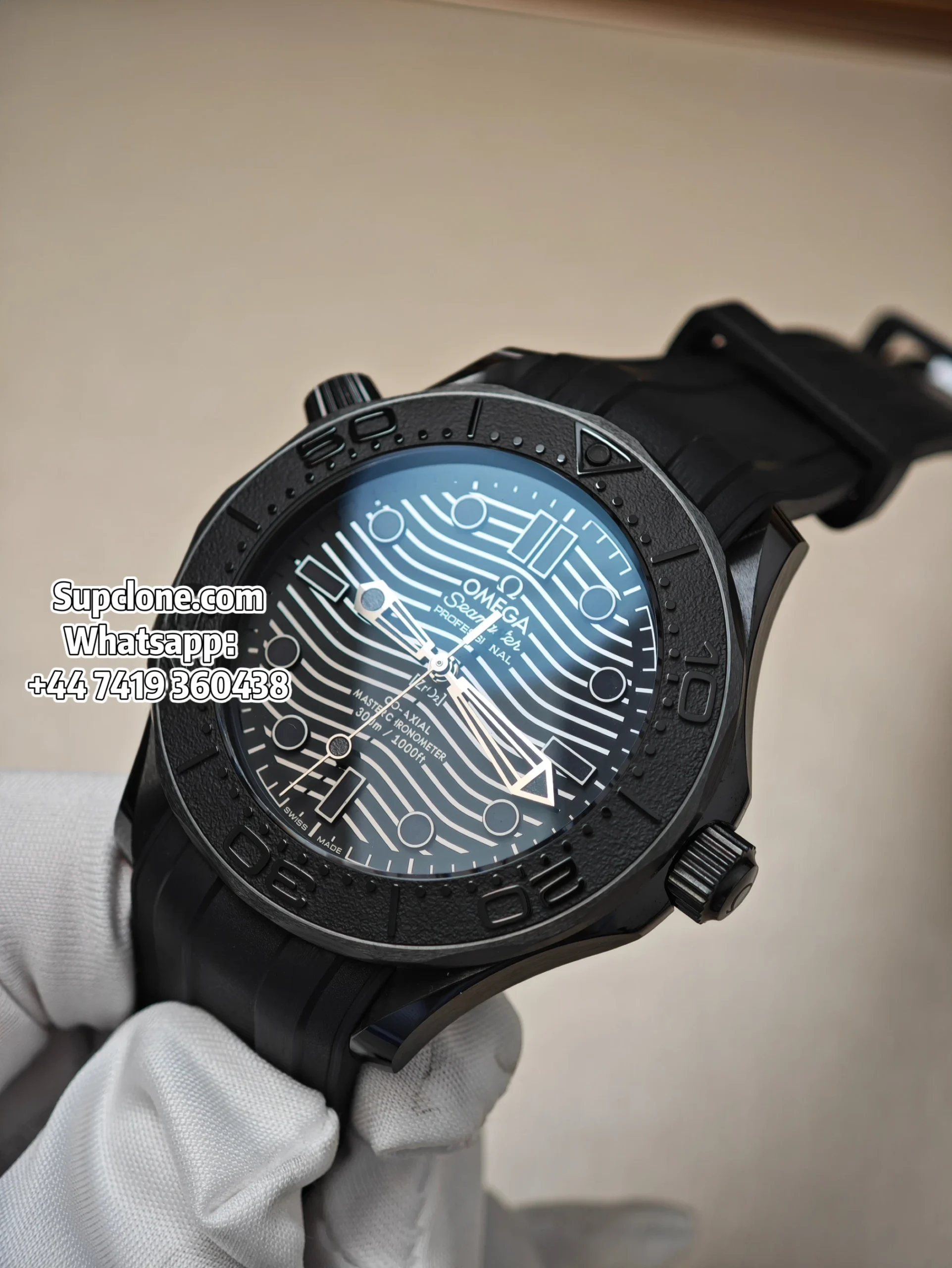 Omega Seamaster Diver 300M Black Black Ceramic Super Clone (18) Omega Super Clone Seamaster Diver 300M 43.5MM 210.92.44.20.01.003
