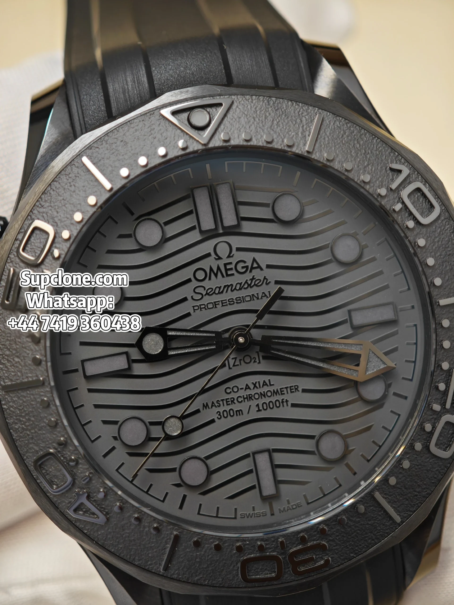 Omega Seamaster Diver 300M Black Black Ceramic Super Clone (19) Omega Super Clone Seamaster Diver 300M 43.5MM 210.92.44.20.01.003
