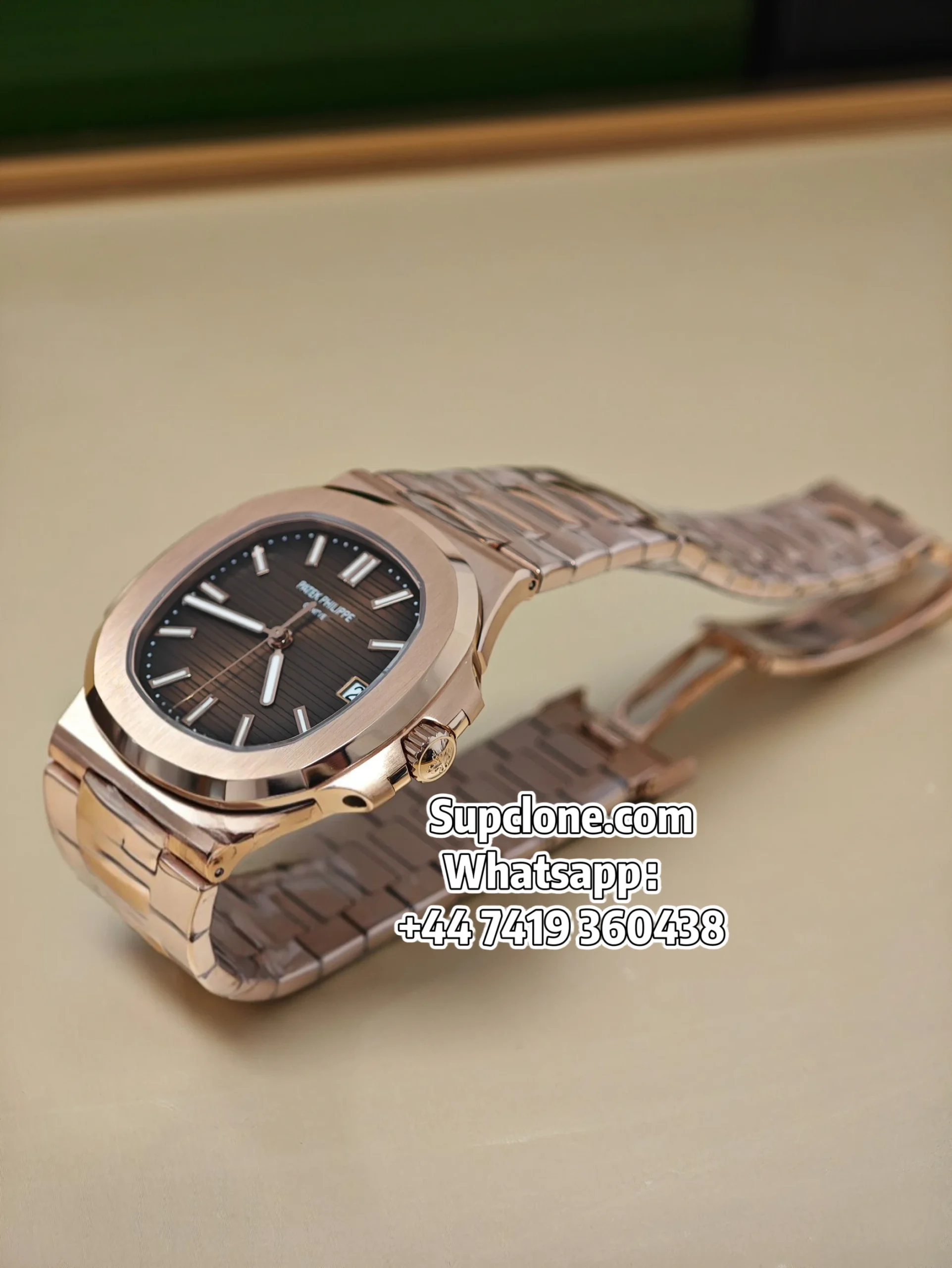 Patek Philippe Super Clone Nautilus 5711 Rose Gold Brown Dial 40MM