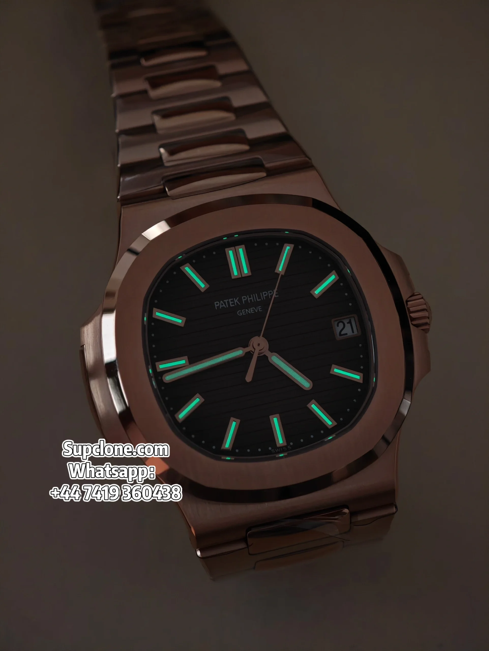 Patek Philippe Super Clone Nautilus 5711 Rose Gold Brown Dial 40MM