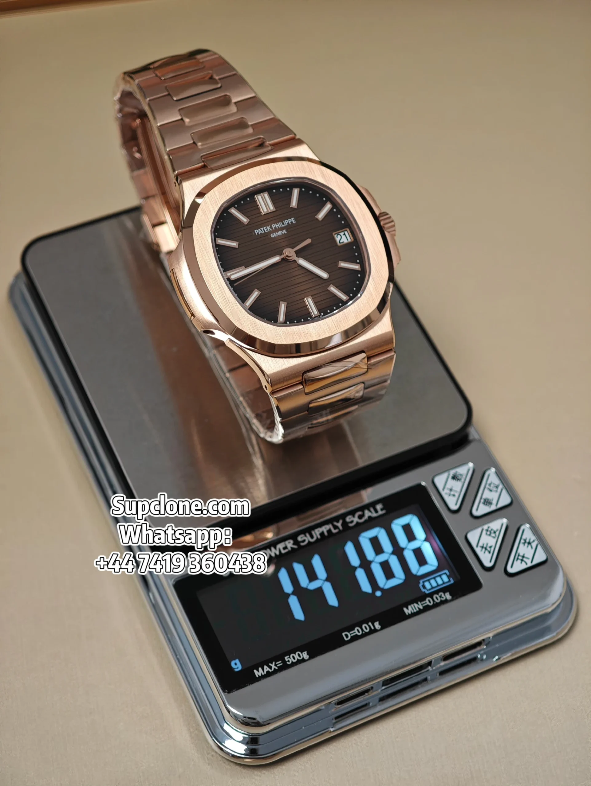 Patek Philippe Super Clone Nautilus 5711 Rose Gold Brown Dial 40MM