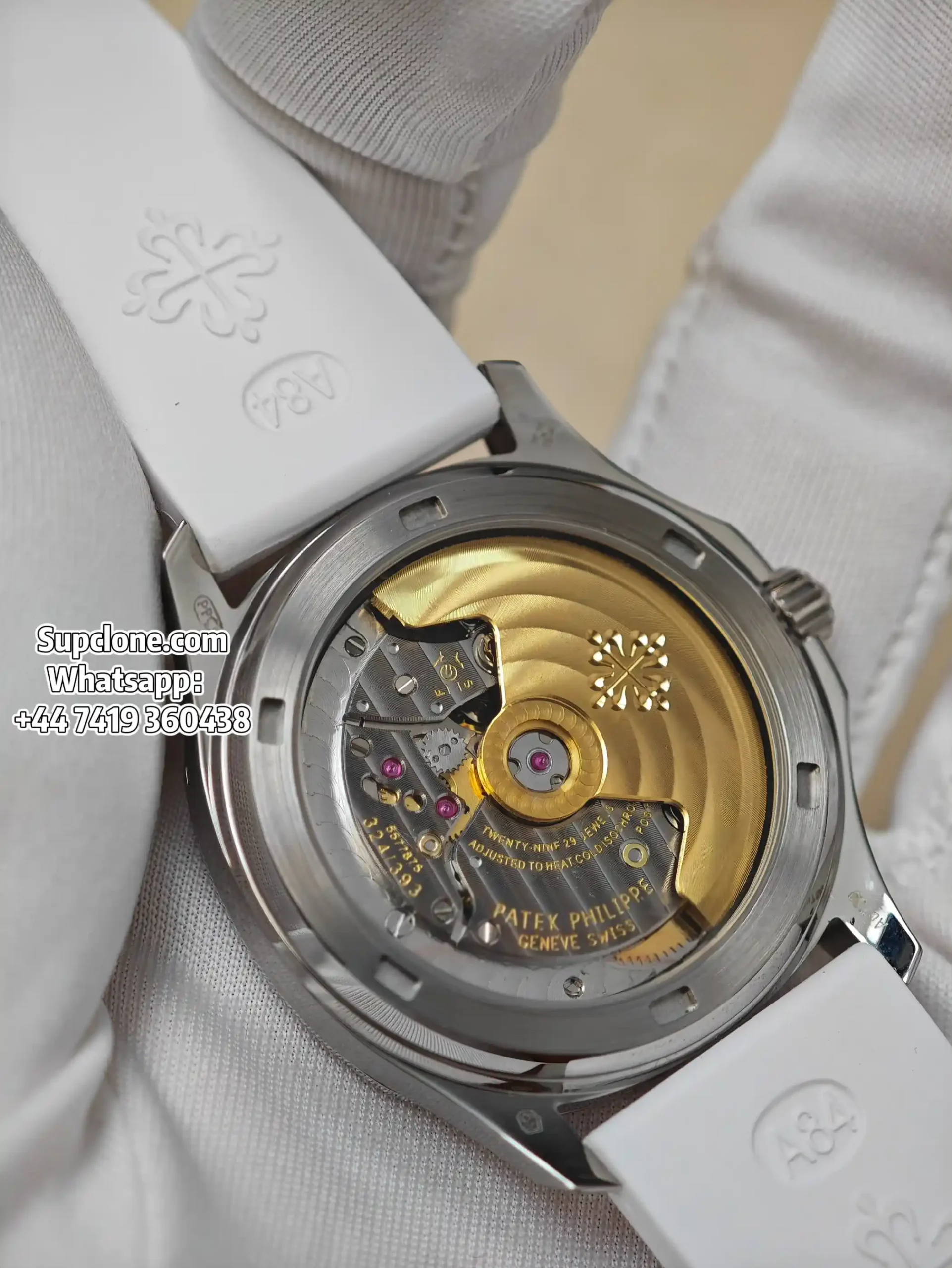 Patek Philippe Super Clone Aquanaut Luce 5068A Diamond Bezel 35 (10) Patek Philippe Super Clone Aquanaut Luce 5068A Diamond Bezel 35.6mm Custom Cal.324