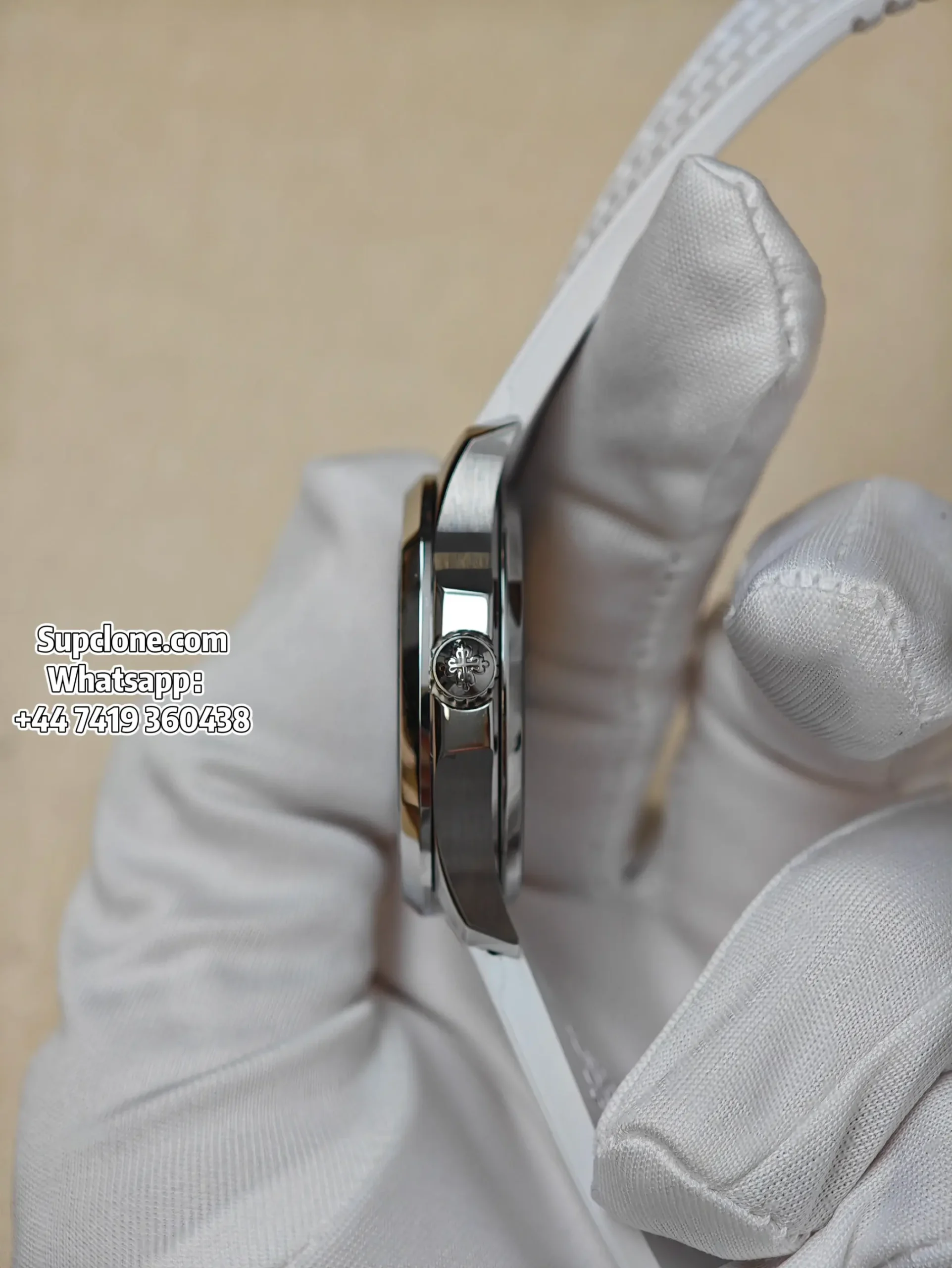 Patek Philippe Super Clone Aquanaut Luce 5068A Diamond Bezel 35 (3) Patek Philippe Super Clone Aquanaut Luce 5068A Diamond Bezel 35.6mm Custom Cal.324
