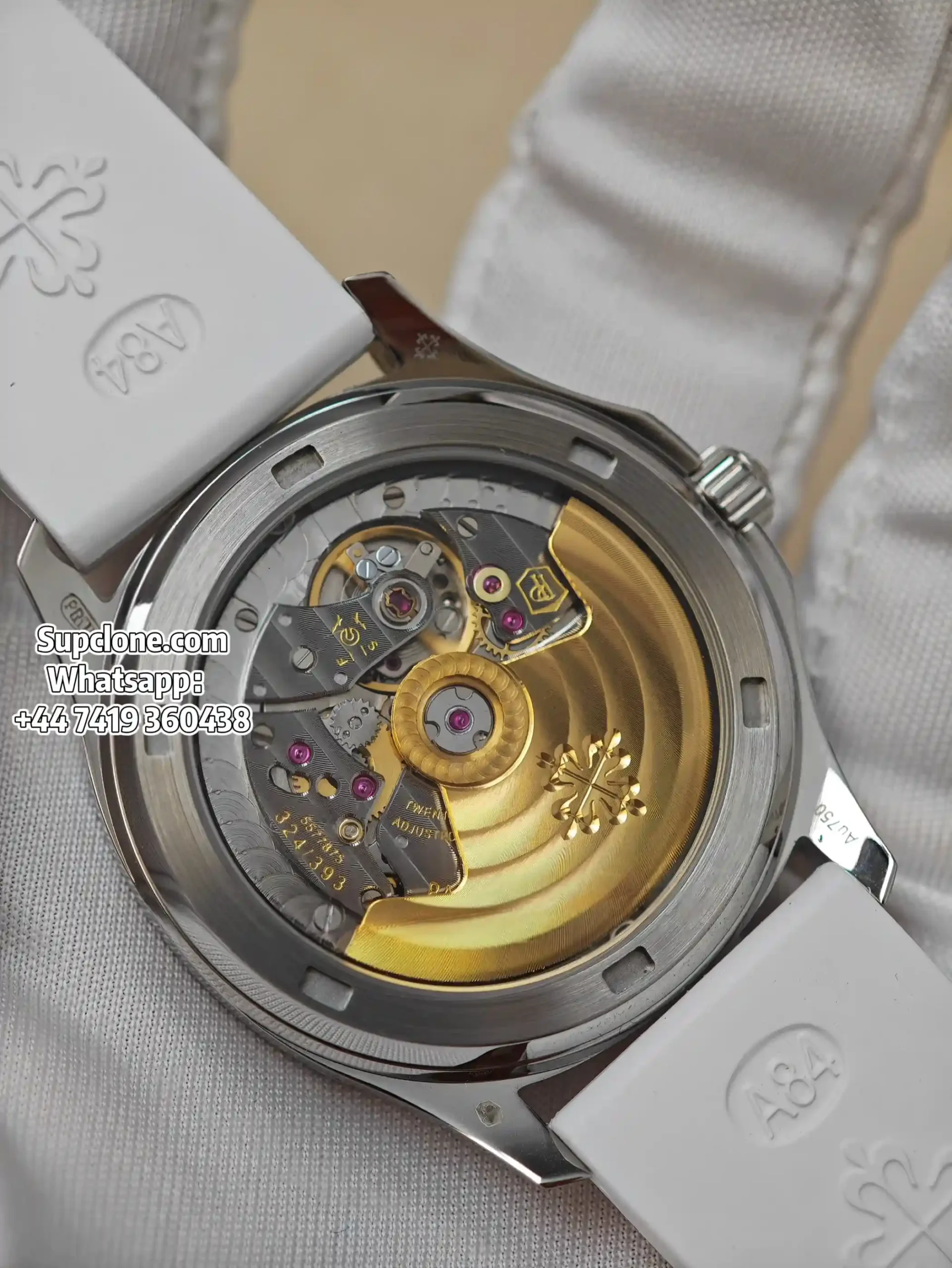 Patek Philippe Super Clone Aquanaut Luce 5068A Diamond Bezel 35 (9) Patek Philippe Super Clone Aquanaut Luce 5068A Diamond Bezel 35.6mm Custom Cal.324