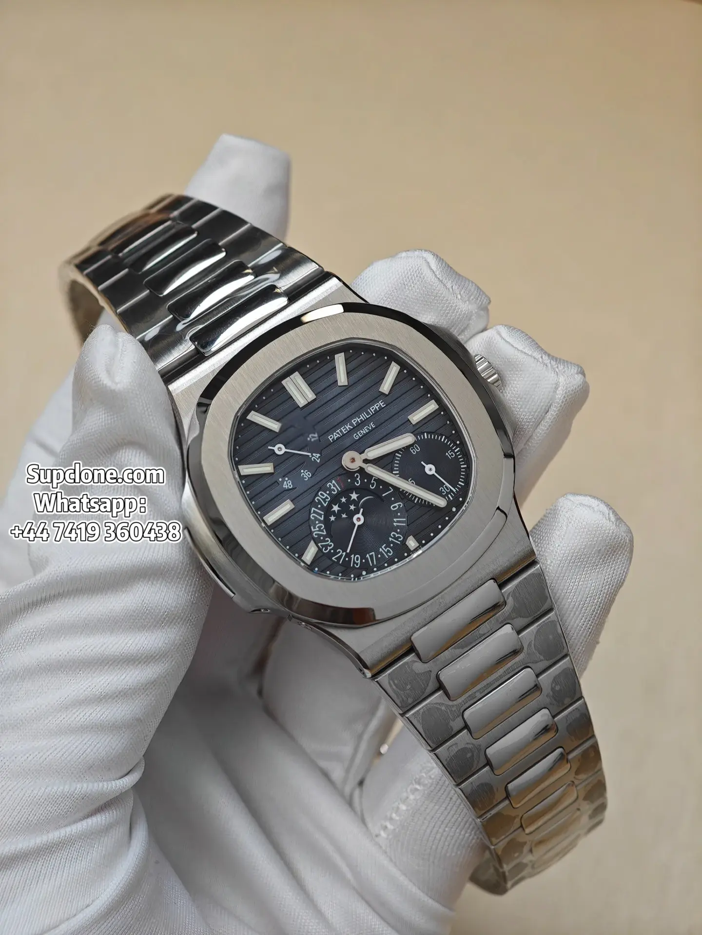 Patek Philippe Super Clone Watches Nautilus 57121A-001 Blue Dial CNC Steel Custom Cal (1) Patek Philippe Super Clone Watches Nautilus 5712/1A-001 Blue Dial CNC Steel Custom Cal.240