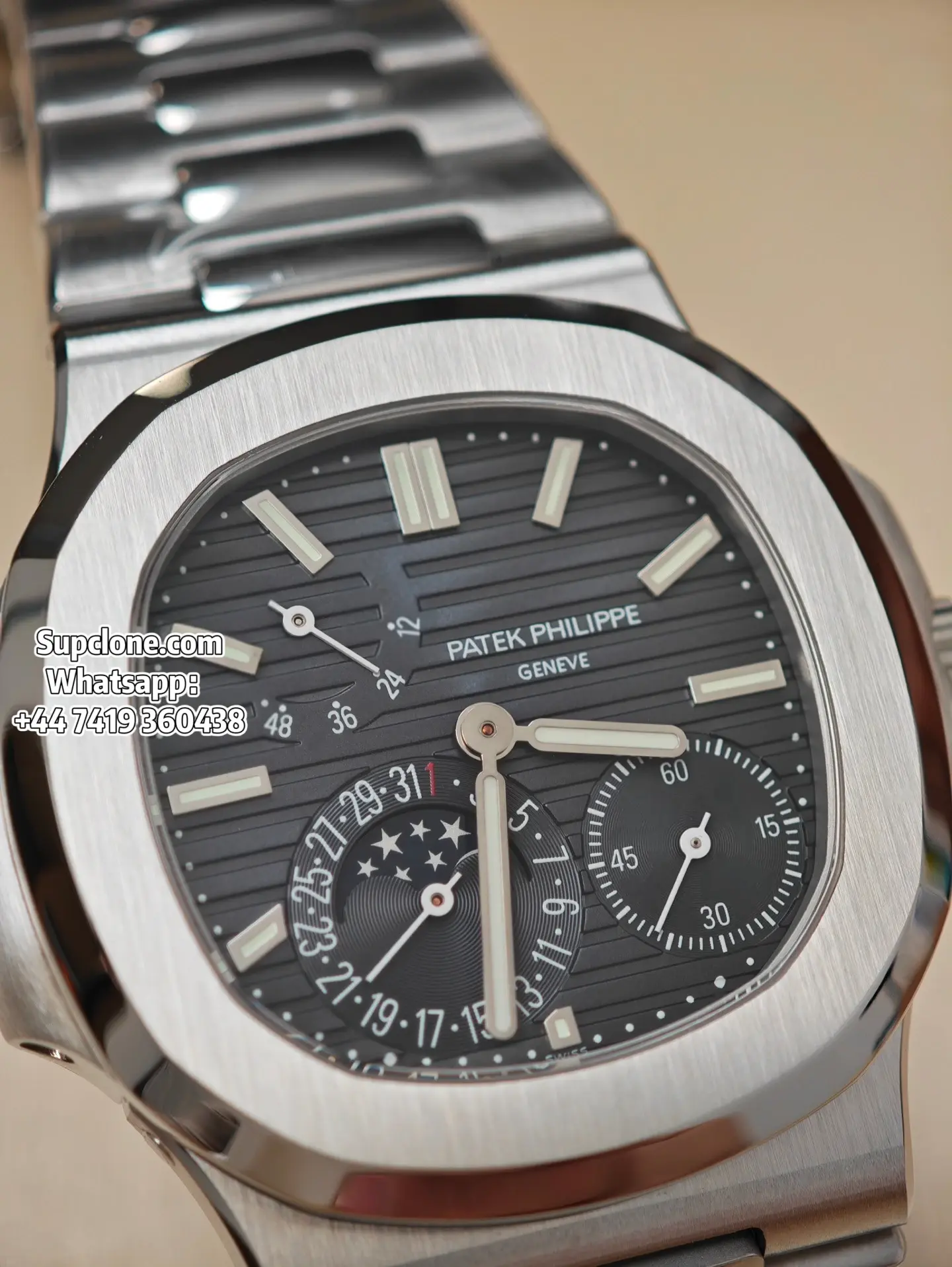 Patek Philippe Super Clone Watches Nautilus 57121A-001 Blue Dial CNC Steel Custom Cal (17) Patek Philippe Super Clone Watches Nautilus 5712/1A-001 Blue Dial CNC Steel Custom Cal.240