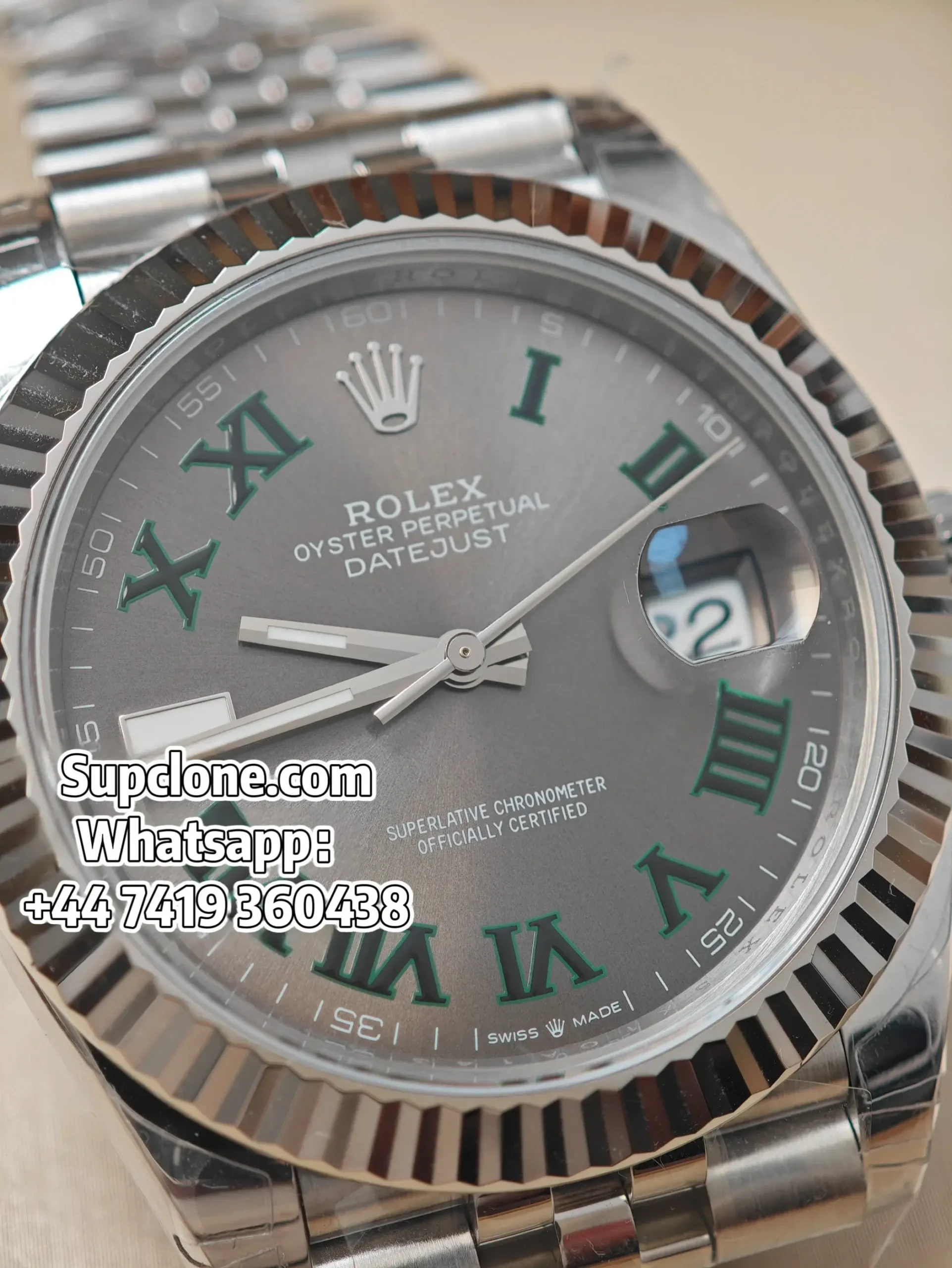 Rolex Datejust M126334 Super Clone - Wimbledon Grey Dial 41mm