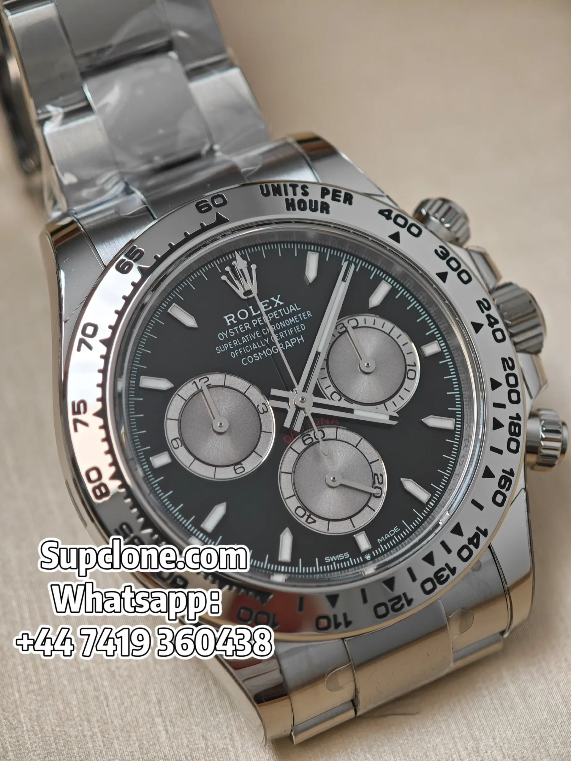 Rolex Daytona Super Clone M126509-0001 Black Dial