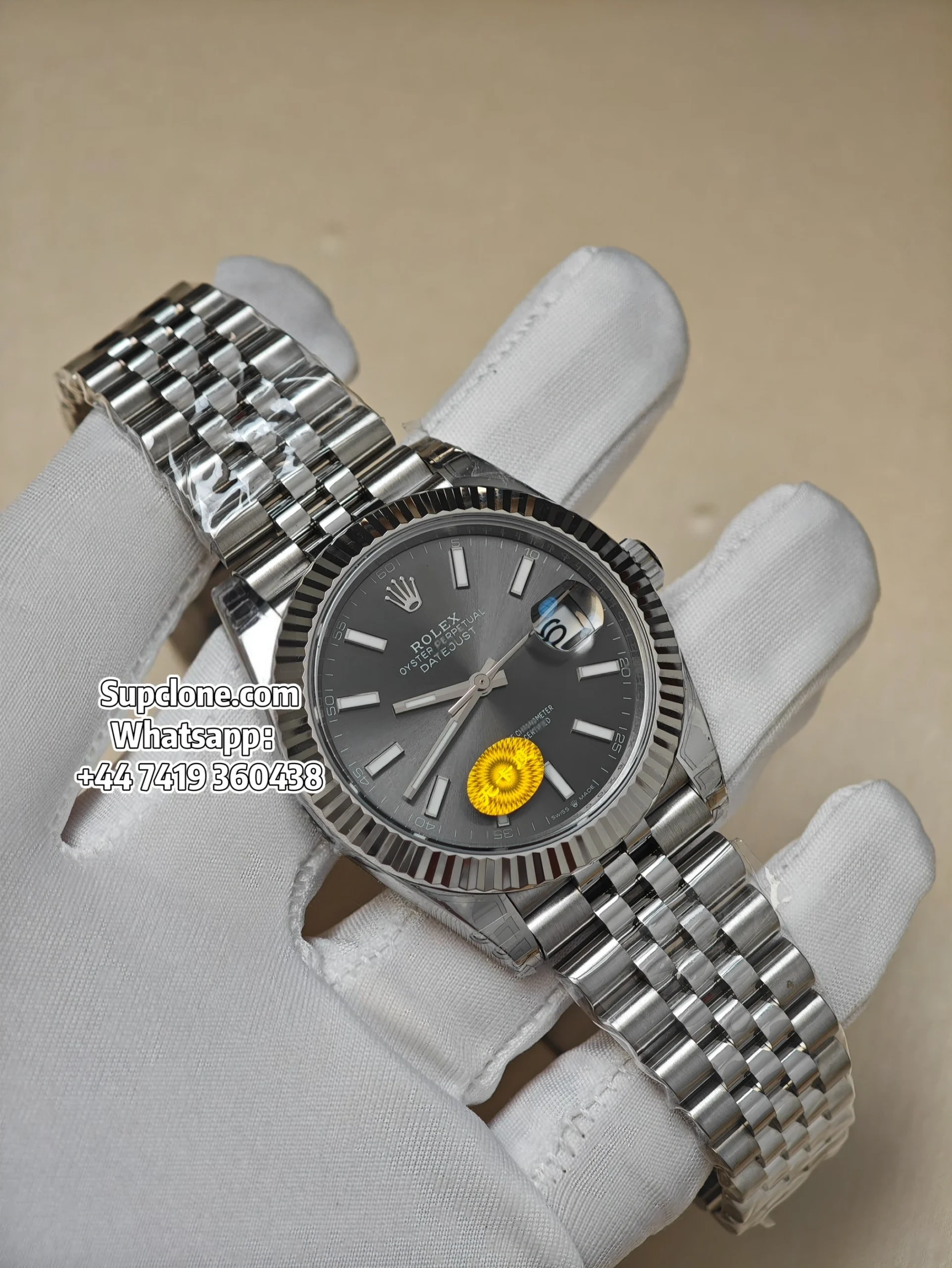 Rolex Super Clone DateJust Grey Dial m126334-0014 Jubilee 41MM (1) Rolex Super Clone DateJust Grey Dial m126334-0014 Jubilee 41MM