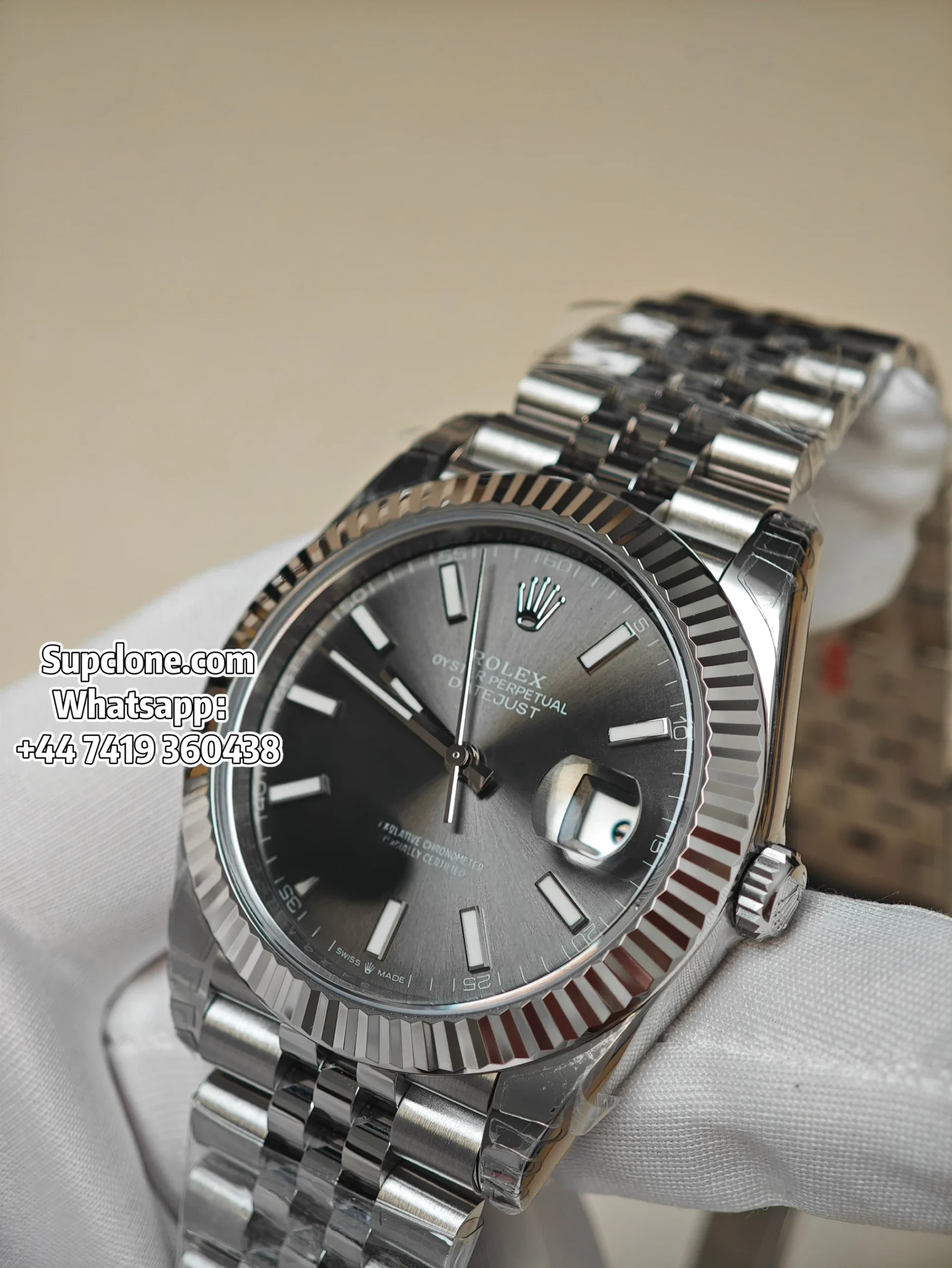 Rolex Super Clone DateJust Grey Dial m126334-0014 Jubilee 41MM (24) Rolex Super Clone DateJust Grey Dial m126334-0014 Jubilee 41MM