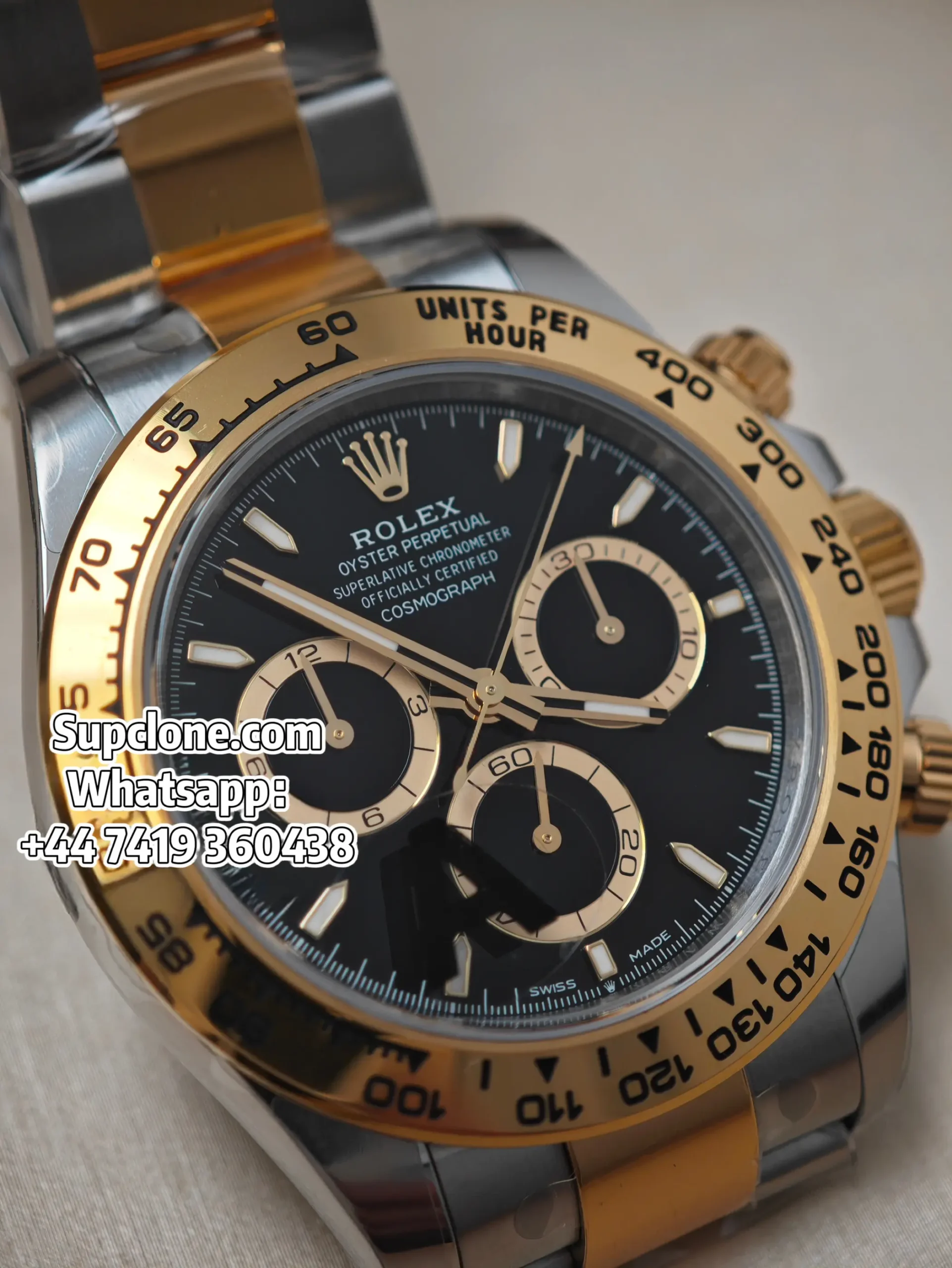 Rolex Super Clone Daytona M126503-0003 Two-Tone Black Dial