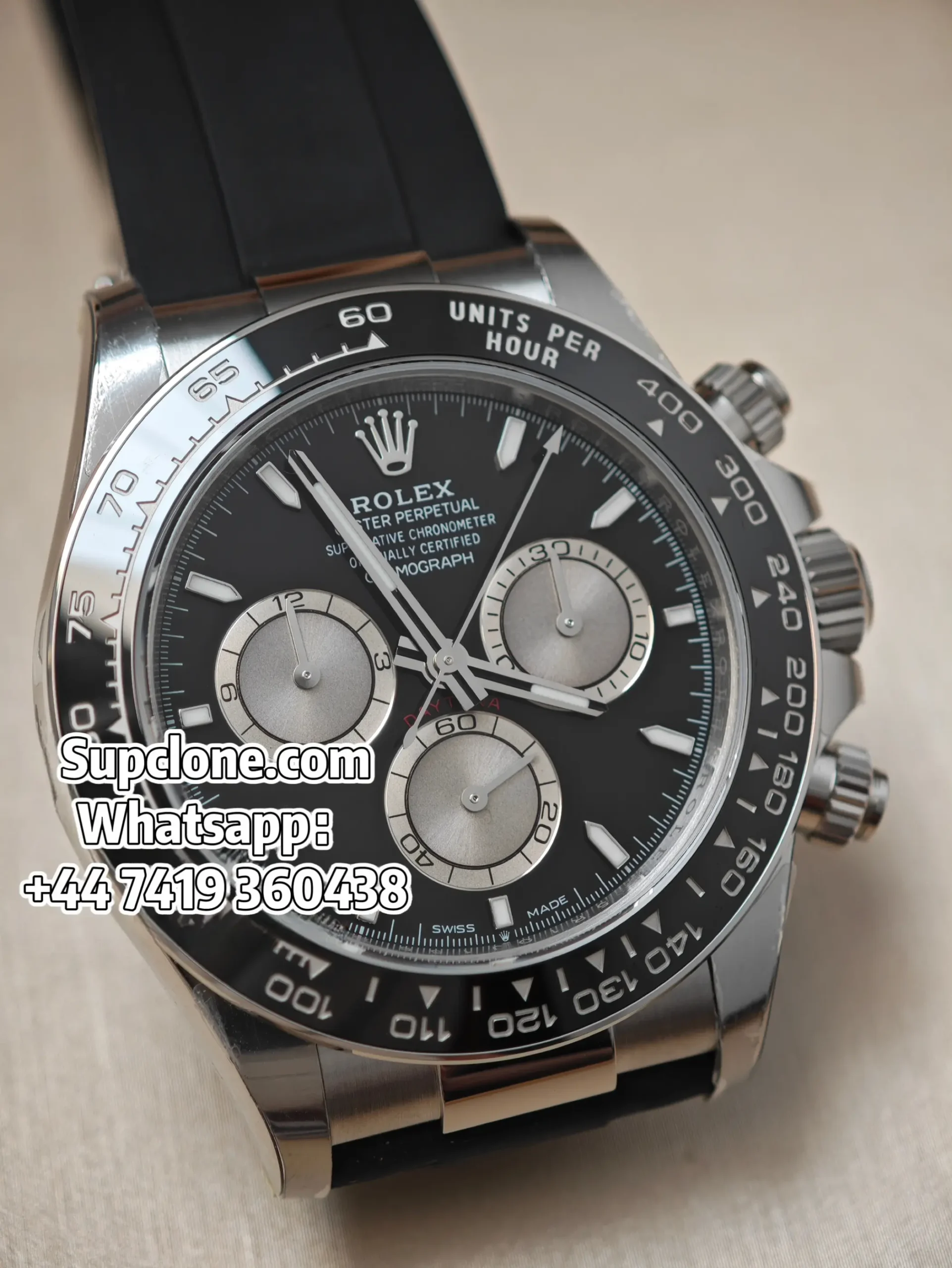 Rolex Super Clone Daytona M126519LN-0002 Black Dial 4131 Movement