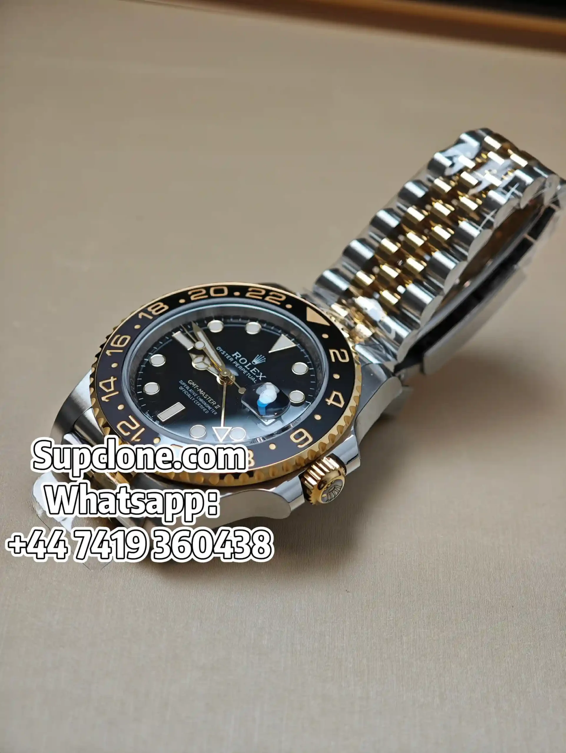 Rolex-Super-Clone-GMT-Master-II-Two-Tone-Oystersteel-Yellow-Gold