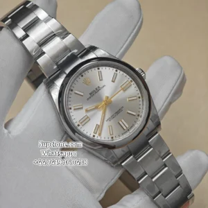 Rolex Super Clone Oyster Perpetual M124300-0001 Silver Dial 41MM 3230 Movement