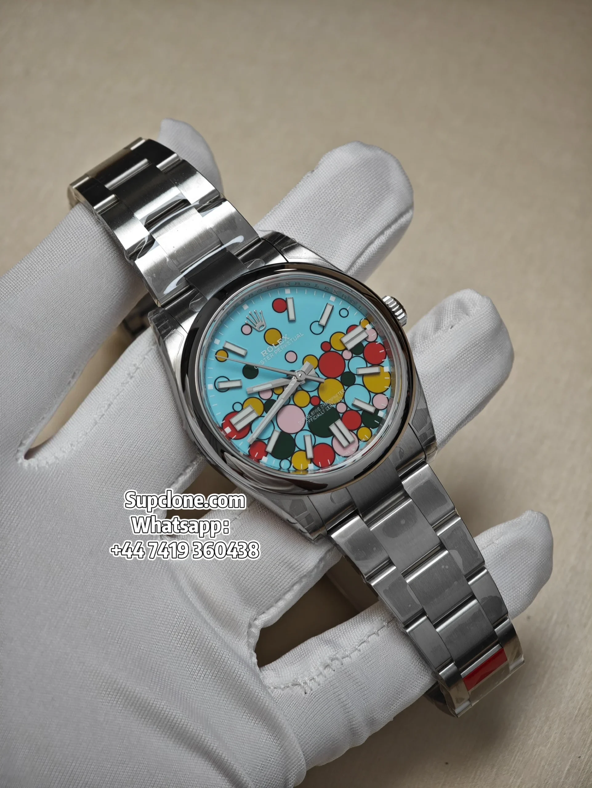 Rolex Super Clone Oyster Perpetual M124300-0008 41mm Celebration Dial (1) Rolex Super Clone Oyster Perpetual M124300-0008 41mm Celebration Dial 3230 Movement