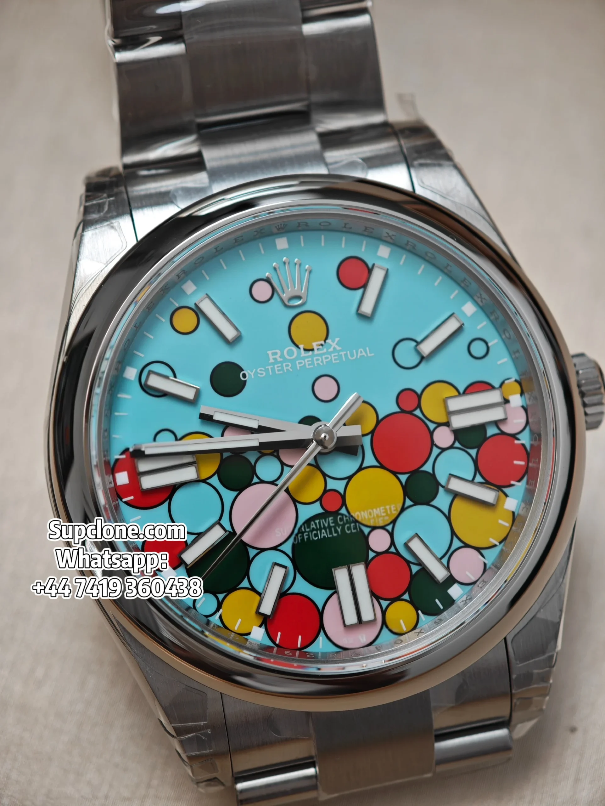 Rolex Super Clone Oyster Perpetual M124300-0008 41mm Celebration Dial (13) Rolex Super Clone Oyster Perpetual M124300-0008 41mm Celebration Dial 3230 Movement