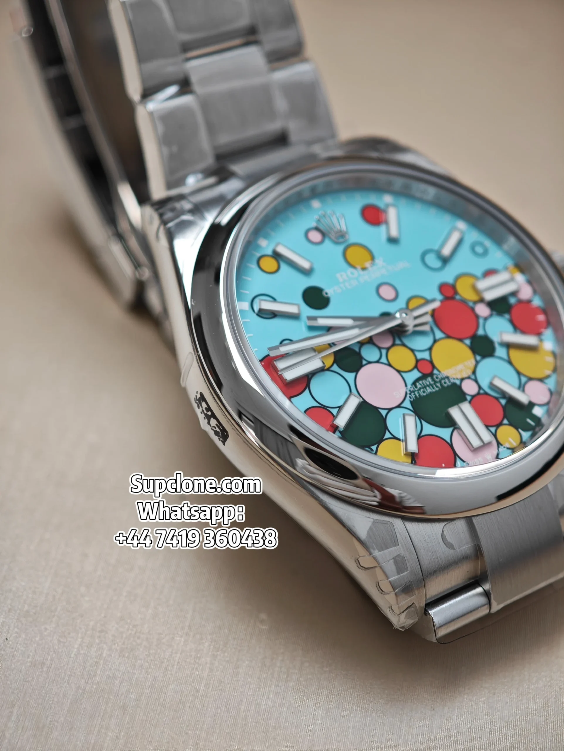 Rolex Super Clone Oyster Perpetual M124300-0008 41mm Celebration Dial (14) Rolex Super Clone Oyster Perpetual M124300-0008 41mm Celebration Dial 3230 Movement