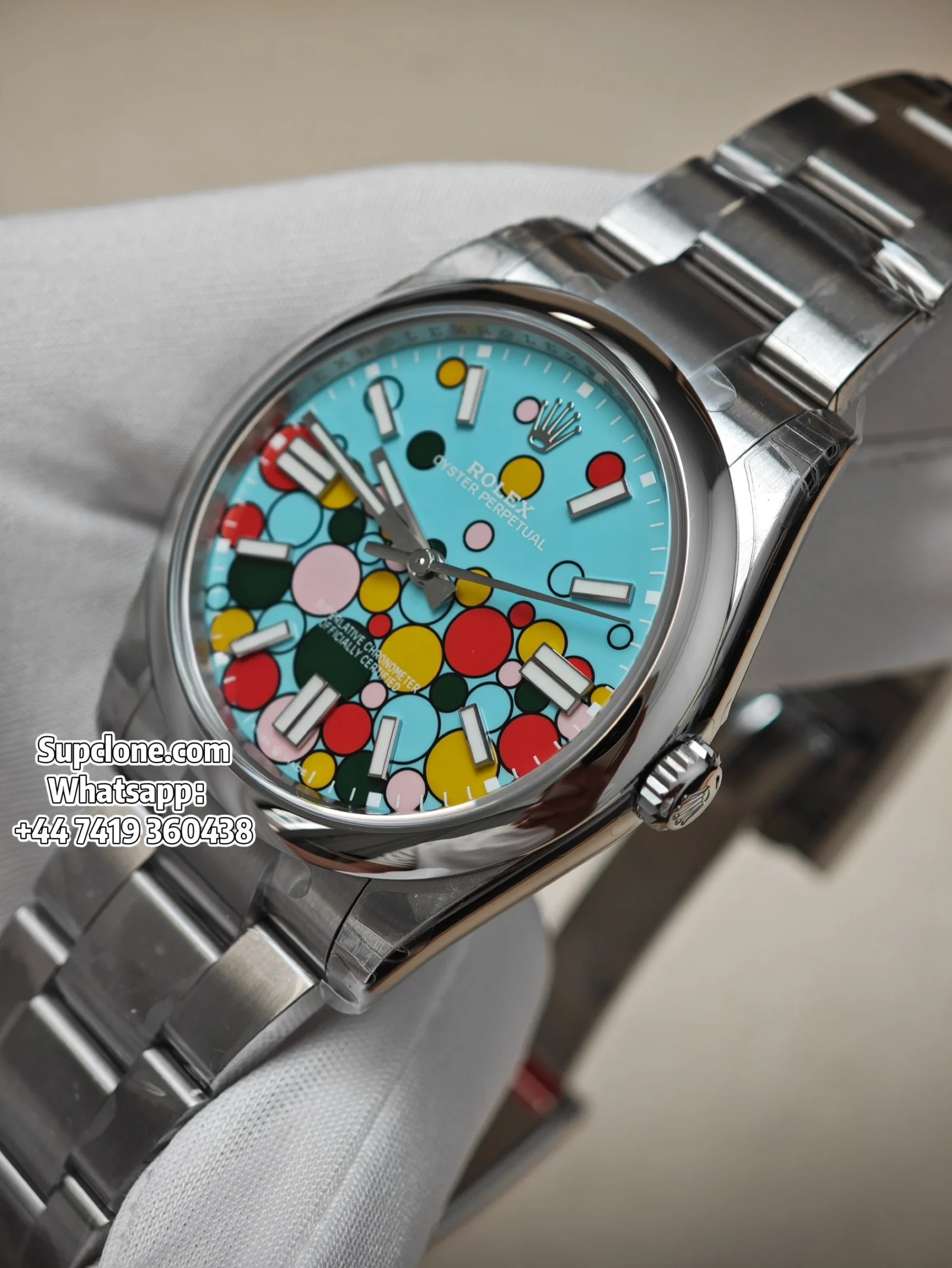 Rolex Super Clone Oyster Perpetual M124300-0008 41mm Celebration Dial (16) Rolex Super Clone Oyster Perpetual M124300-0008 41mm Celebration Dial 3230 Movement