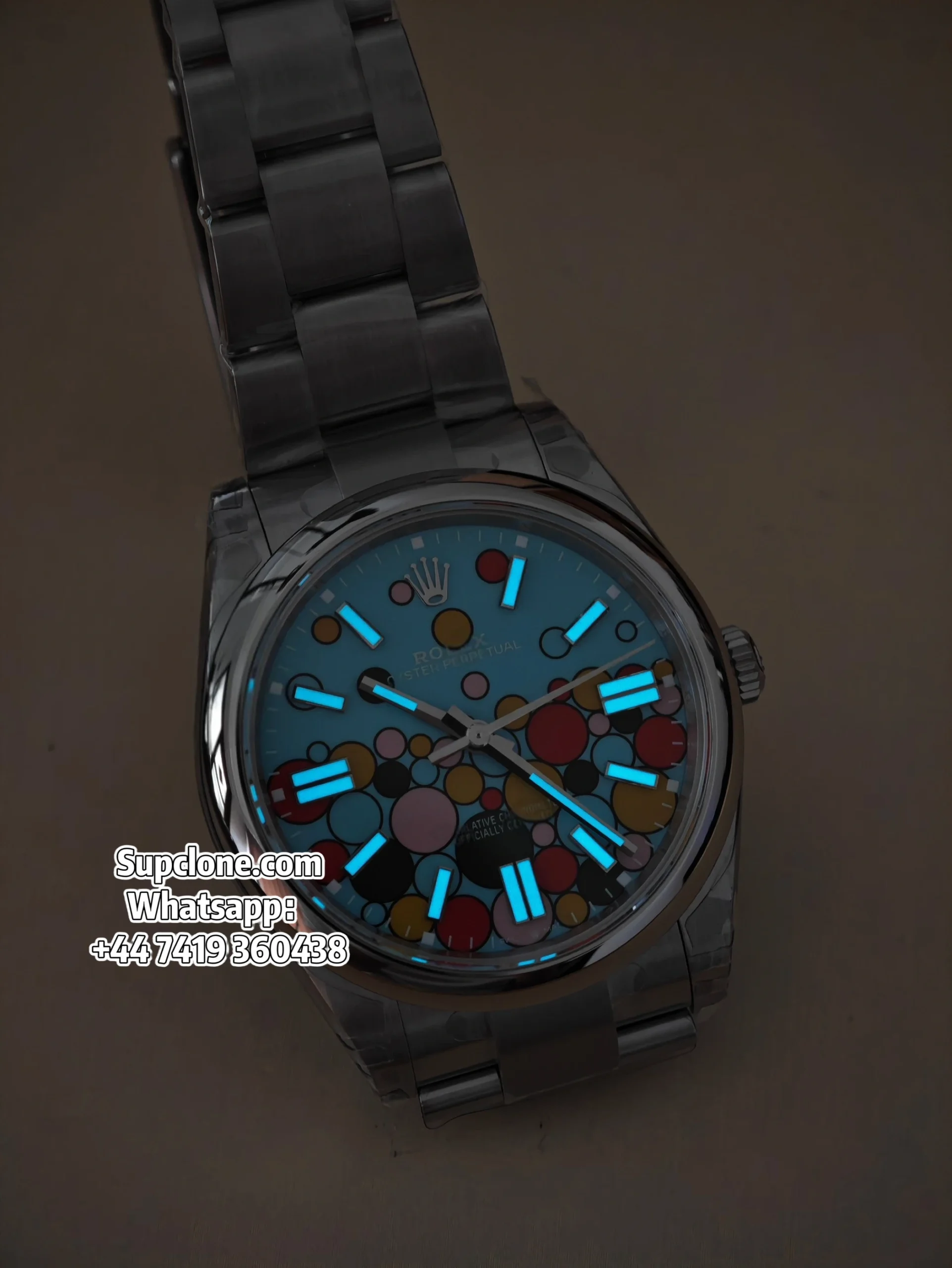 Rolex Super Clone Oyster Perpetual M124300-0008 41mm Celebration Dial (19) Rolex Super Clone Oyster Perpetual M124300-0008 41mm Celebration Dial 3230 Movement