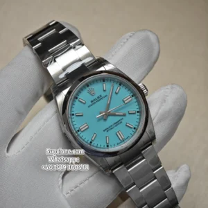 Rolex Super Clone Oyster Perpetual M126000-0006 36mm Turquoise Blue Dial