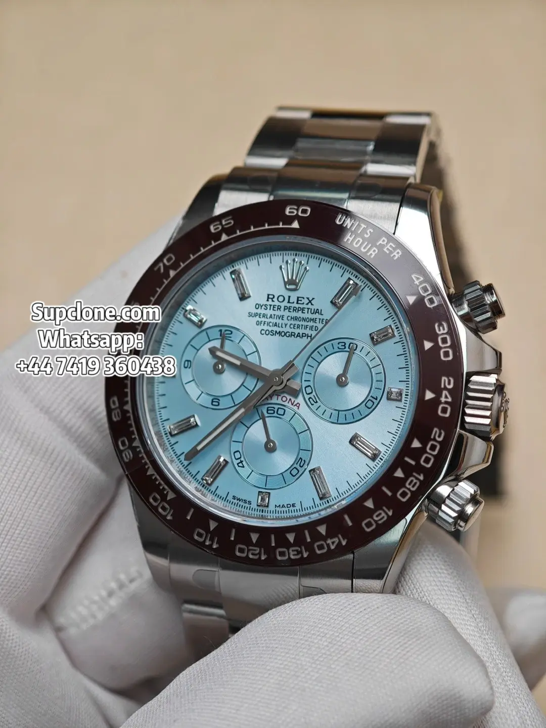 Rolex Super Clone Watche ICE BLUE Daytona M116506-0002 4130 Movement (17) Rolex Super Clone Watche ICE BLUE Daytona M116506-0002 4130 Movement