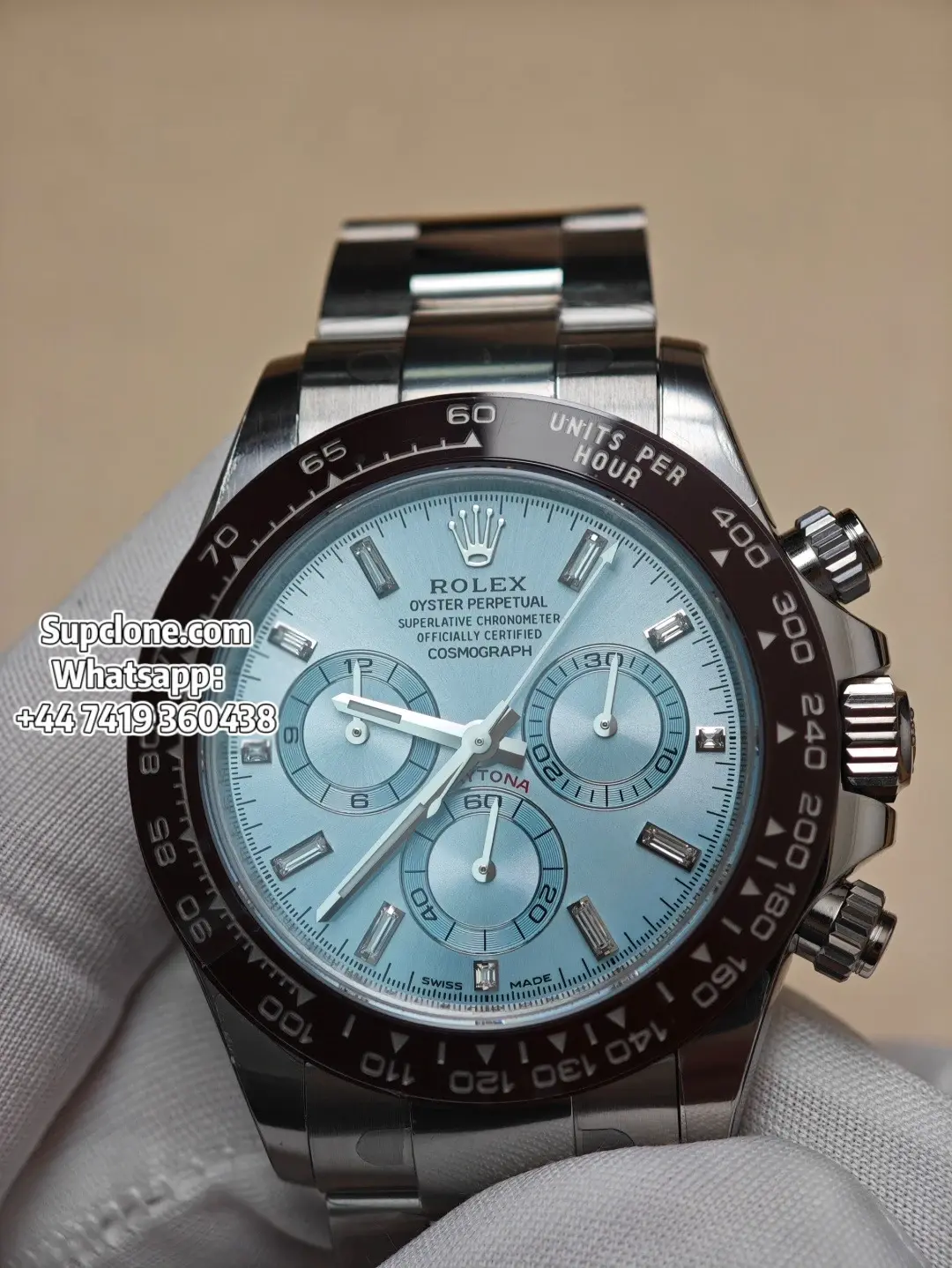 Rolex Super Clone Watche ICE BLUE Daytona M116506-0002 4130 Movement (18) Rolex Super Clone Watche ICE BLUE Daytona M116506-0002 4130 Movement