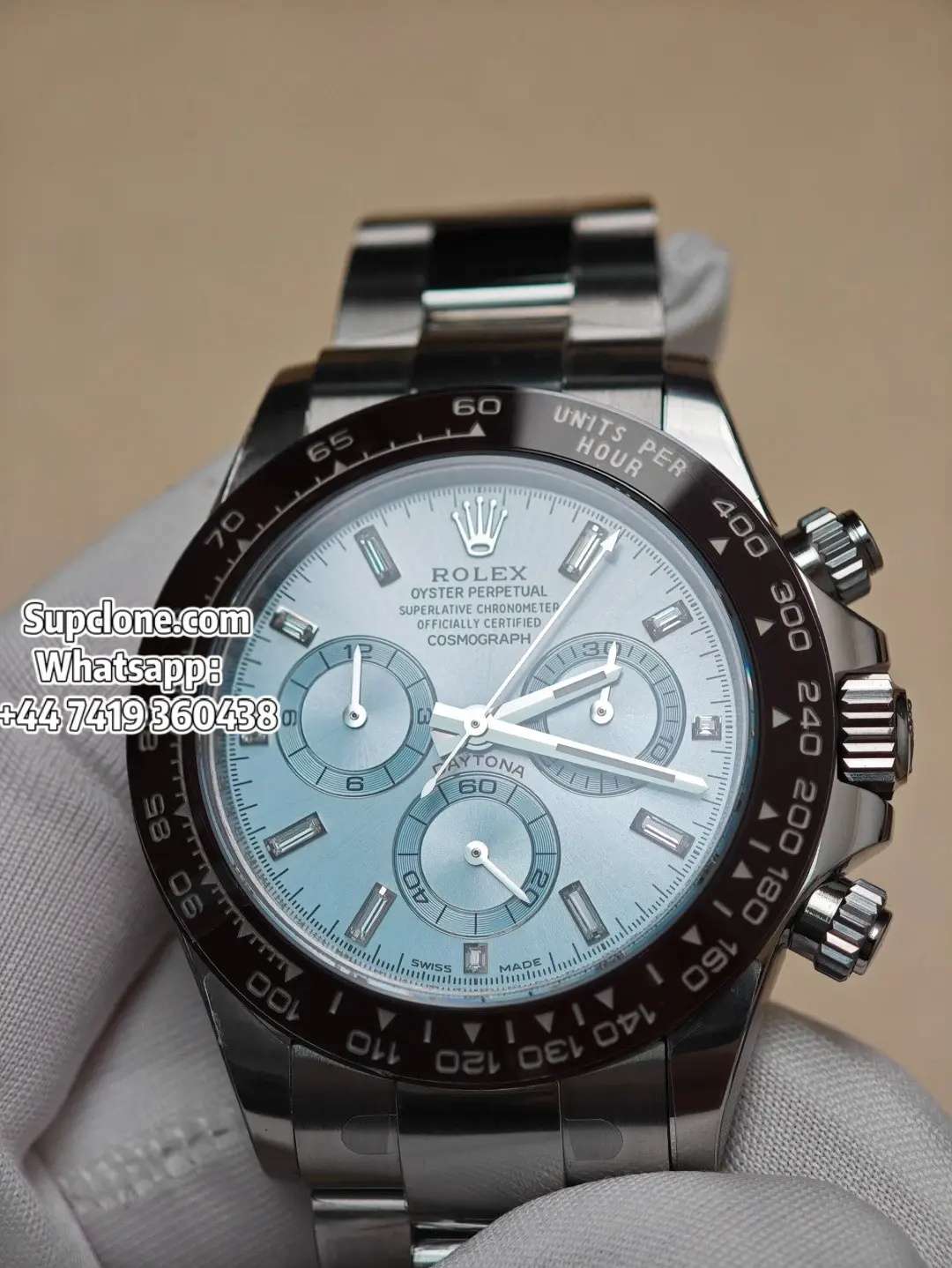 Rolex Super Clone Watche ICE BLUE Daytona M116506-0002 4130 Movement (19) Rolex Super Clone Watche ICE BLUE Daytona M116506-0002 4130 Movement