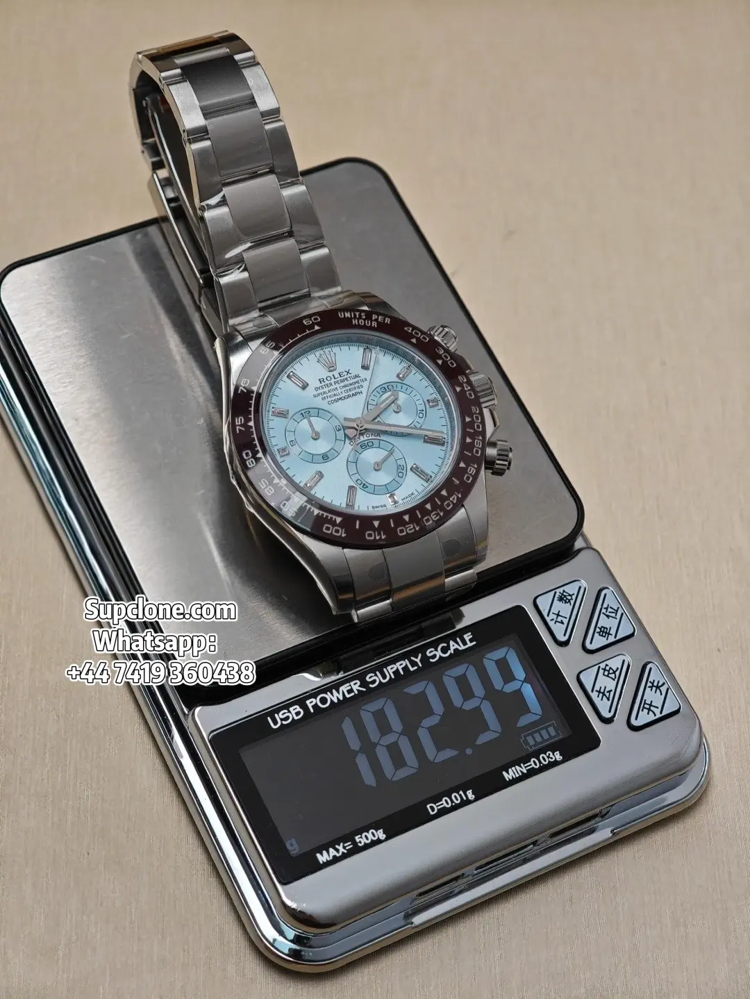Rolex Super Clone Watche ICE BLUE Daytona M116506-0002 4130 Movement (21) Rolex Super Clone Watche ICE BLUE Daytona M116506-0002 4130 Movement