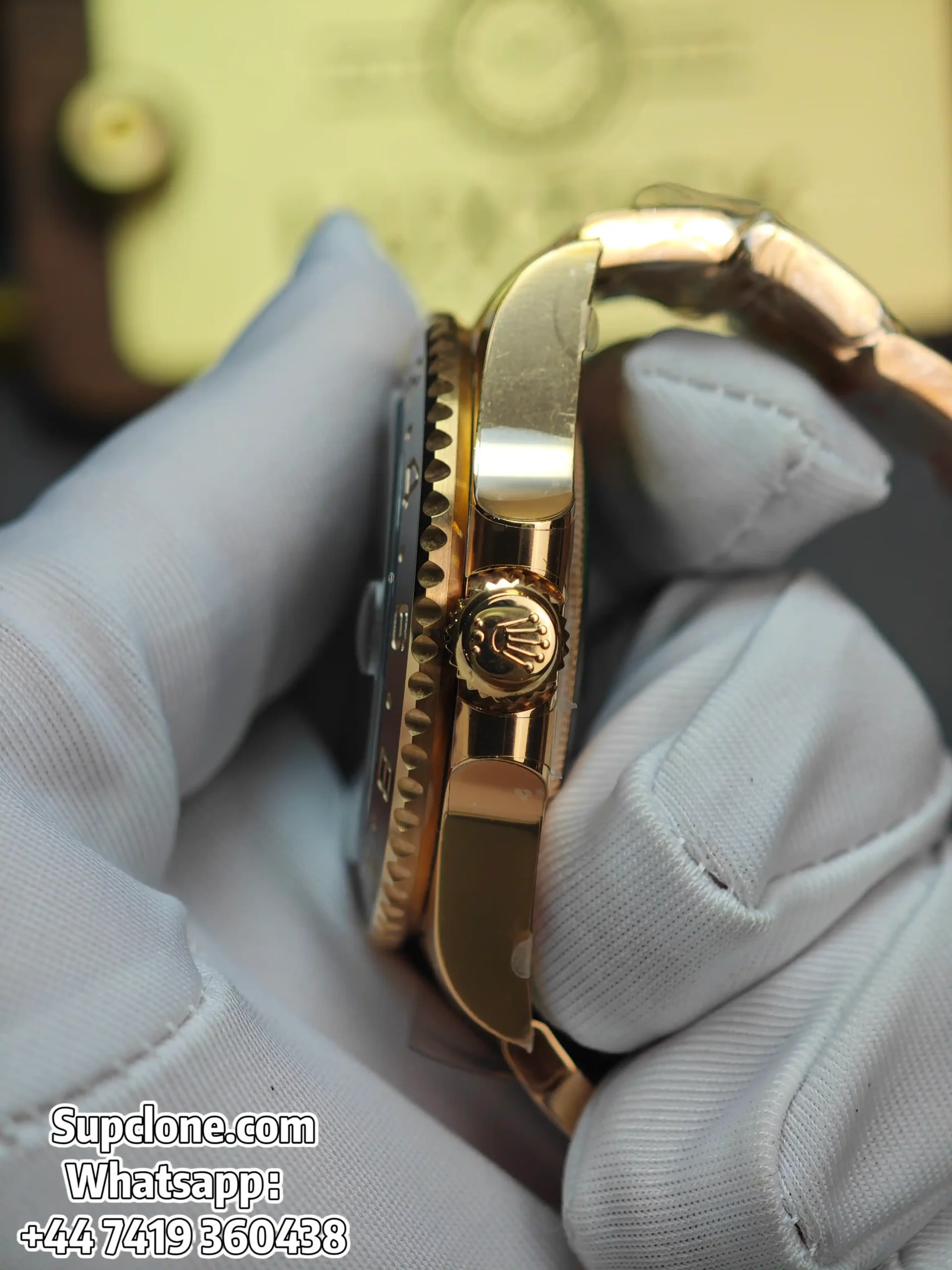 Rolex Super Clone Watches 1:1 Full Gold Root Beer GMT-Master II 126715CHNR 3285 Movement
