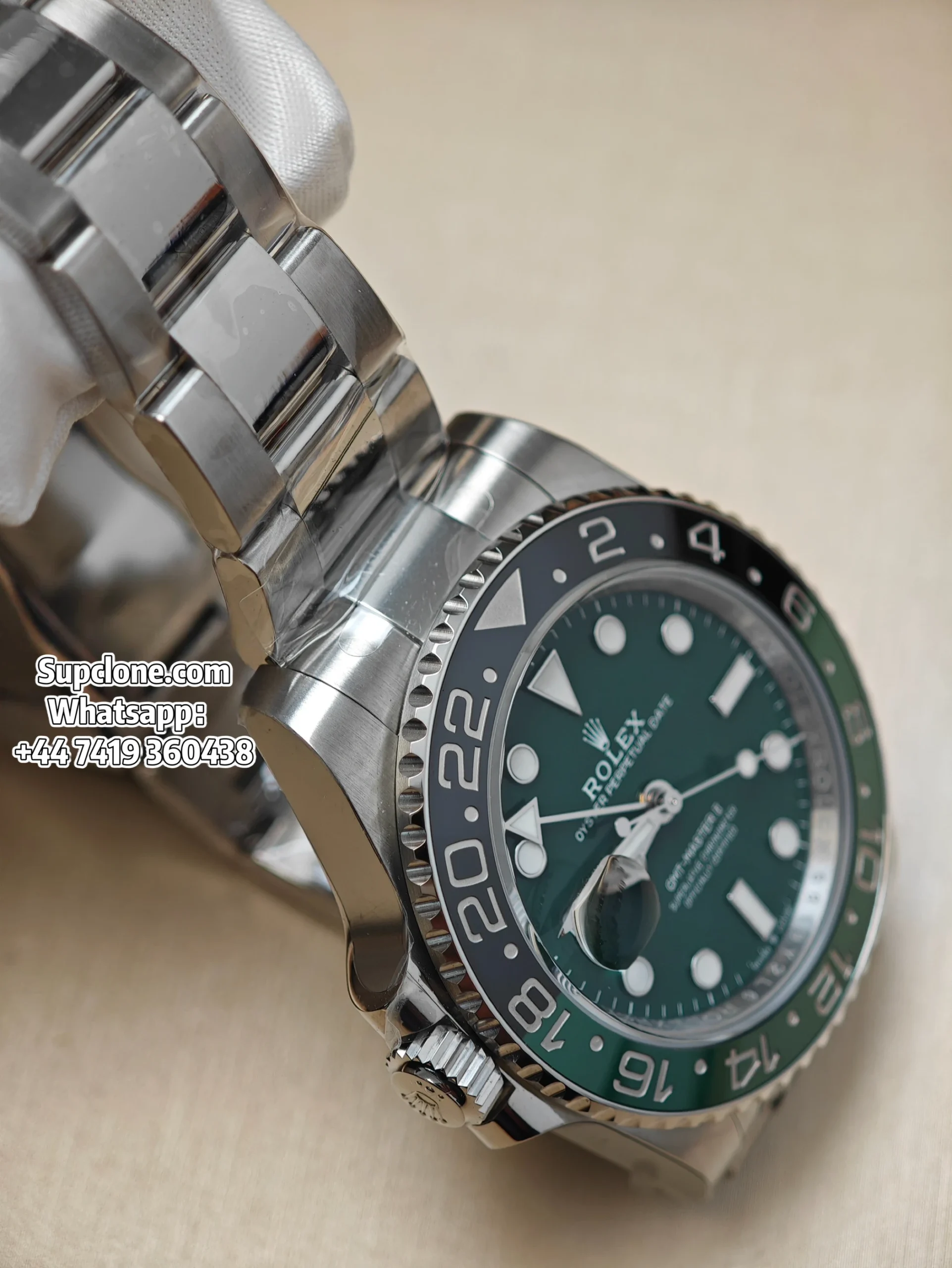 Rolex Super Clone Watches 1:1 New "Sprite" GMT-Master II 126729VTNR Oyster 3285 Movement