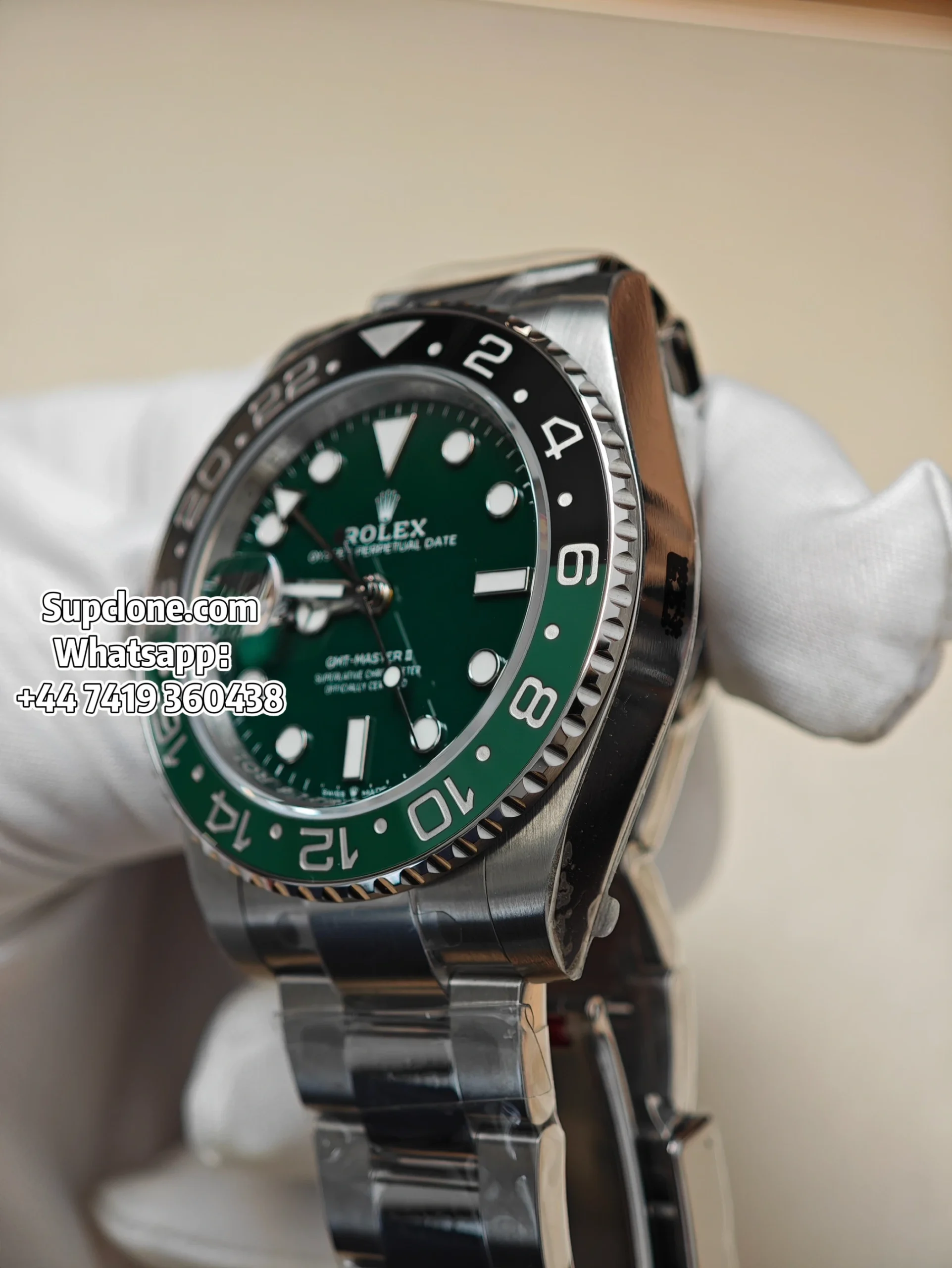 Rolex Super Clone Watches 1:1 New "Sprite" GMT-Master II 126729VTNR Oyster 3285 Movement