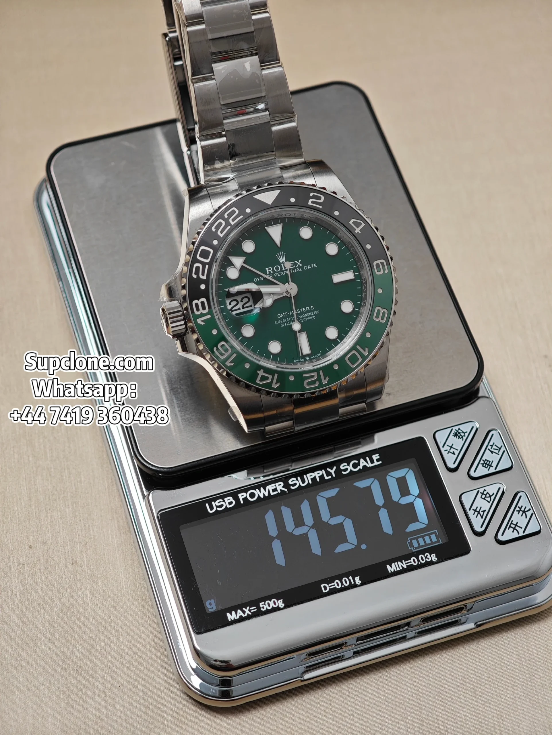 Rolex Super Clone Watches 1:1 New "Sprite" GMT-Master II 126729VTNR Oyster 3285 Movement