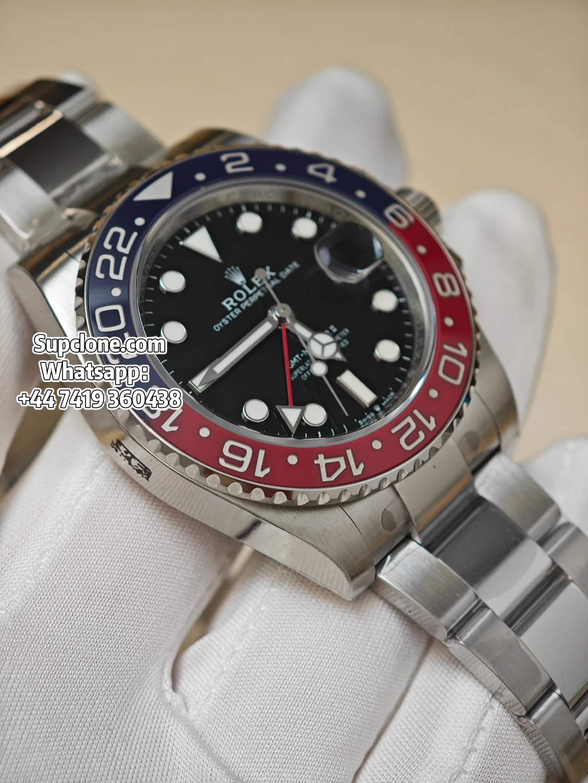 Rolex Super Clone Watches 11 Pepsi GMT-Master II 126710BLRO V3 Oyster Bracelet Edition (14) Rolex Super Clone Watches 1:1 Pepsi GMT-Master II 126710BLRO V3 Oyster Bracelet