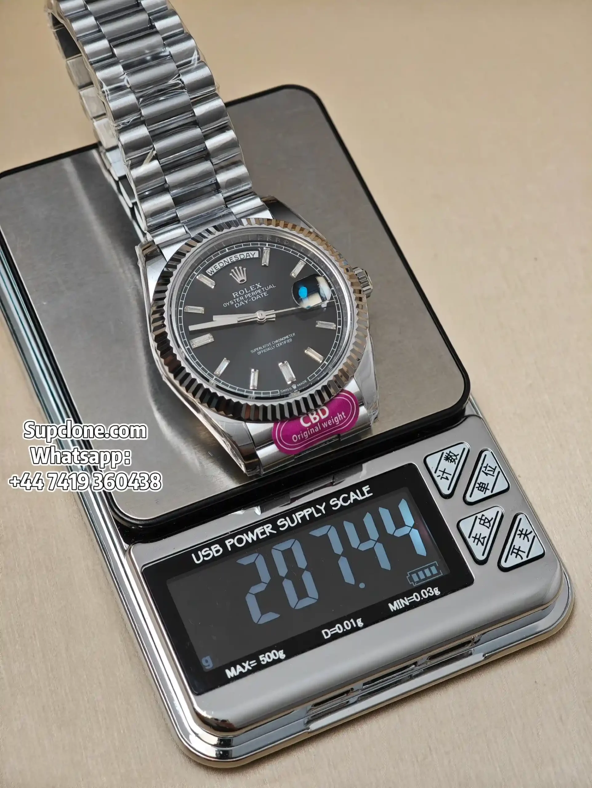 Rolex Super Clone Watches Day Date Black Diamond Dial 40mm m228236-0005 (19) Rolex Super Clone Watches Day Date Black Diamond Dial 40mm m228236-0004
