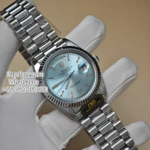Rolex Super Clone Watches Day Date Ice Blue Diamond Dial 40mm m228236-0006 (1) Rolex Super Clone Watches Day Date Ice Blue Diamond Dial 40mm m228236-0006