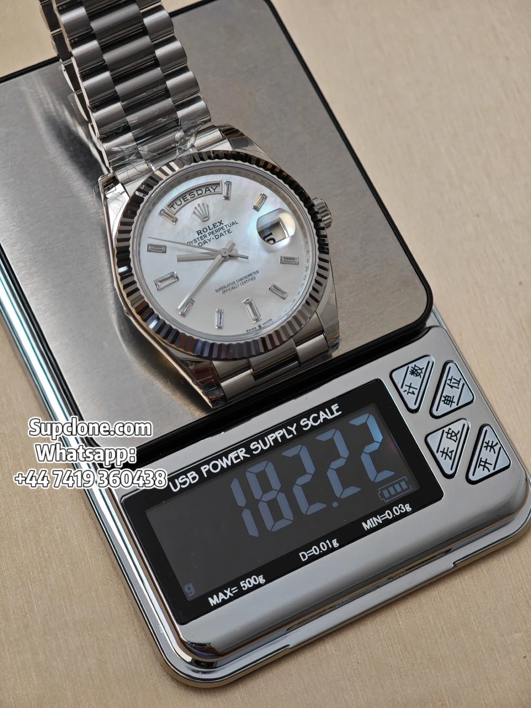 Rolex Super Clone Watches Day-Date White Mother of Pearl Diamond Dial 40mm (17) Rolex Super Clone Watches Day-Date White Mother of Pearl Diamond Dial 40mm M228238-0078