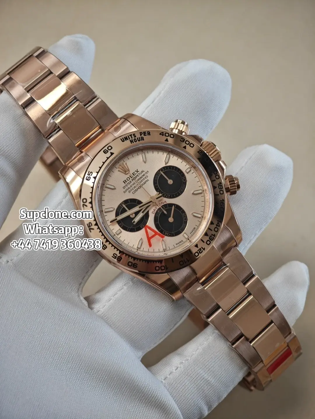 Rolex Super Clone Watches Daytona M126505-0003 Rose Gold Dial 4131 Movement (1) Rolex Super Clone Watches Daytona M126505-0003 Rose Gold Dial 4131 Movement