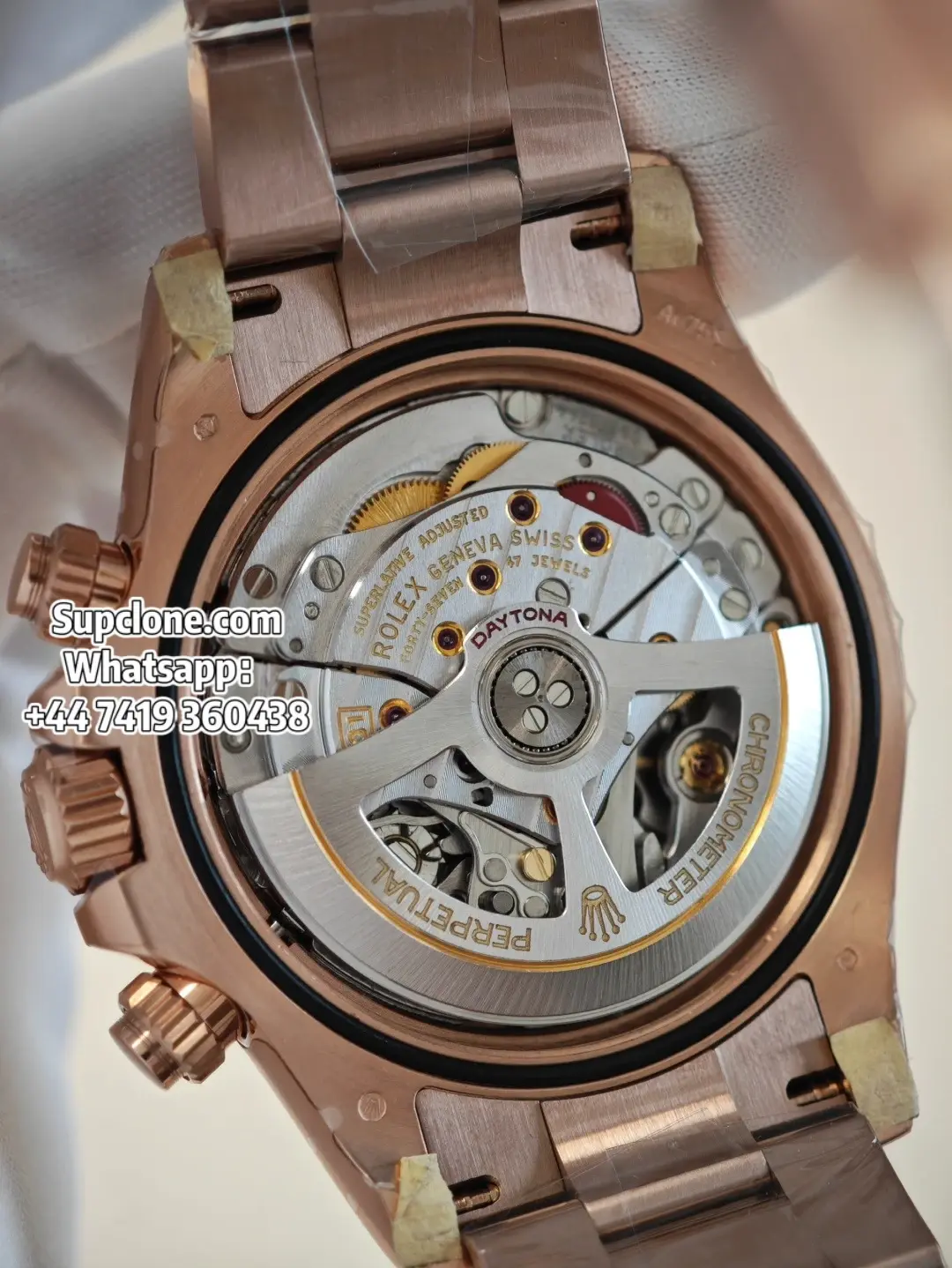 Rolex Super Clone Watches Daytona M126505-0003 Rose Gold Dial 4131 Movement (11) Rolex Super Clone Watches Daytona M126505-0003 Rose Gold Dial 4131 Movement