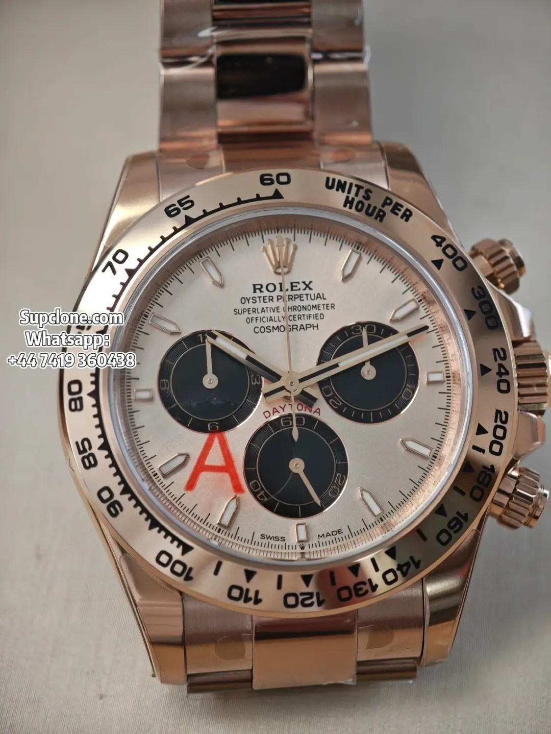 Rolex Super Clone Watches Daytona M126505-0003 Rose Gold Dial 4131 Movement (13) Rolex Super Clone Watches Daytona M126505-0003 Rose Gold Dial 4131 Movement