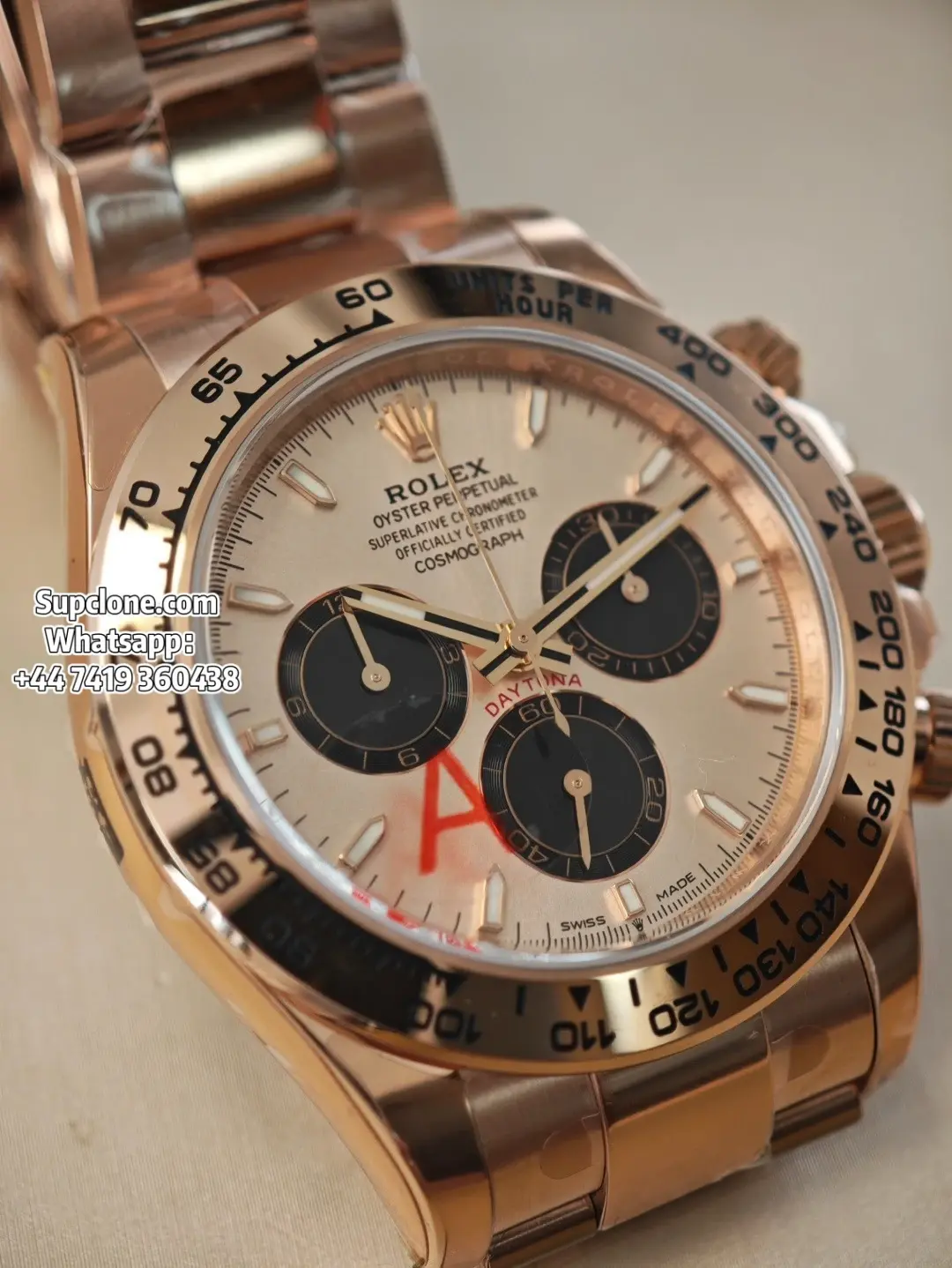 Rolex Super Clone Watches Daytona M126505-0003 Rose Gold Dial 4131 Movement (14) Rolex Super Clone Watches Daytona M126505-0003 Rose Gold Dial 4131 Movement