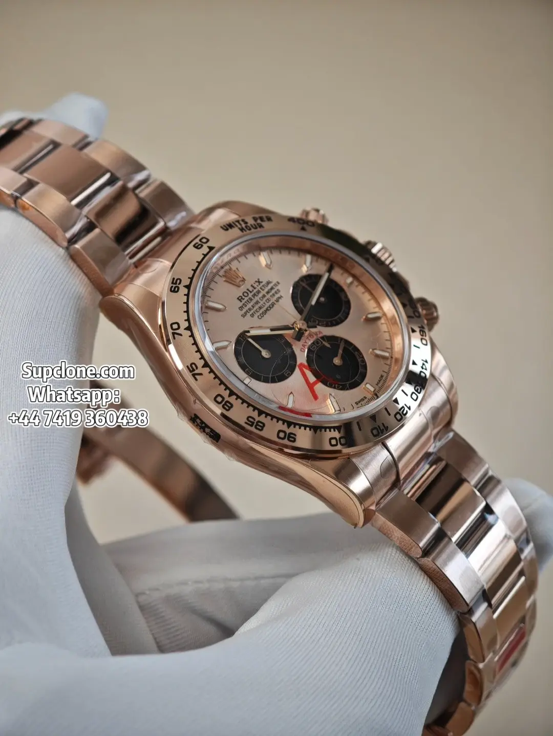 Rolex Super Clone Watches Daytona M126505-0003 Rose Gold Dial 4131 Movement (16) Rolex Super Clone Watches Daytona M126505-0003 Rose Gold Dial 4131 Movement
