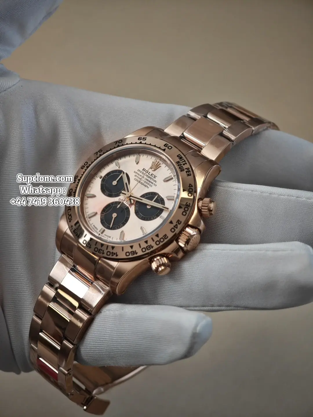 Rolex Super Clone Watches Daytona M126505-0003 Rose Gold Dial 4131 Movement (17) Rolex Super Clone Watches Daytona M126505-0003 Rose Gold Dial 4131 Movement