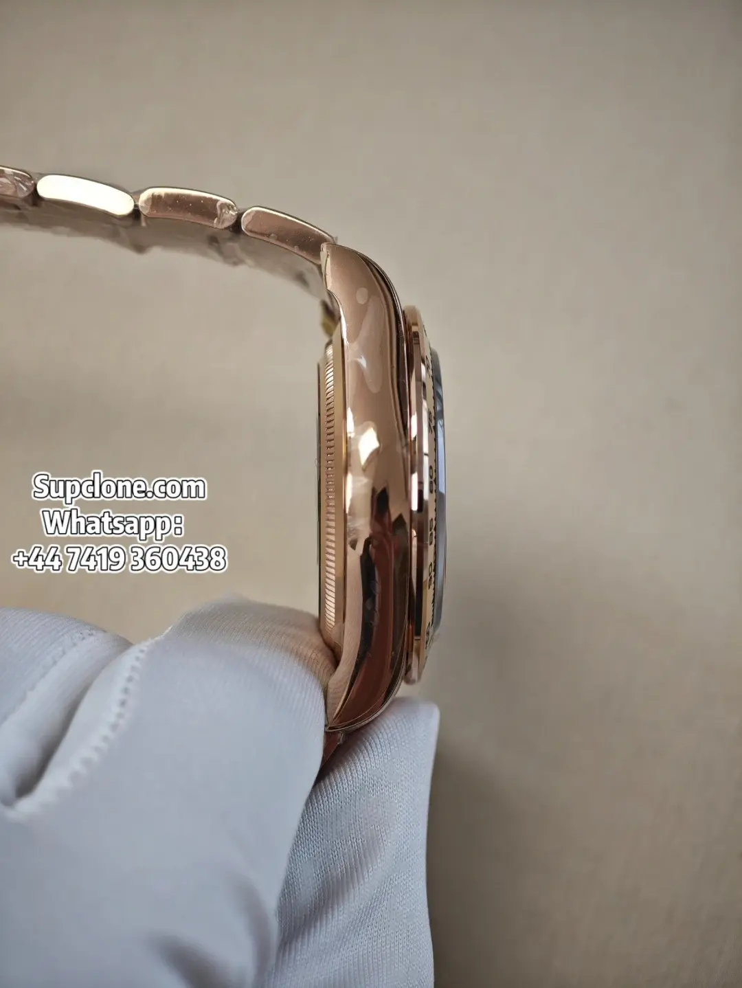 Rolex Super Clone Watches Daytona M126505-0003 Rose Gold Dial 4131 Movement (2) Rolex Super Clone Watches Daytona M126505-0003 Rose Gold Dial 4131 Movement