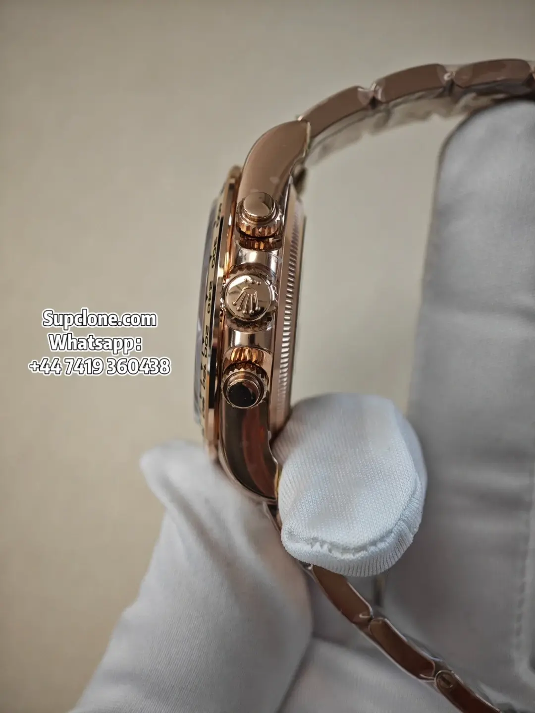 Rolex Super Clone Watches Daytona M126505-0003 Rose Gold Dial 4131 Movement (3) Rolex Super Clone Watches Daytona M126505-0003 Rose Gold Dial 4131 Movement