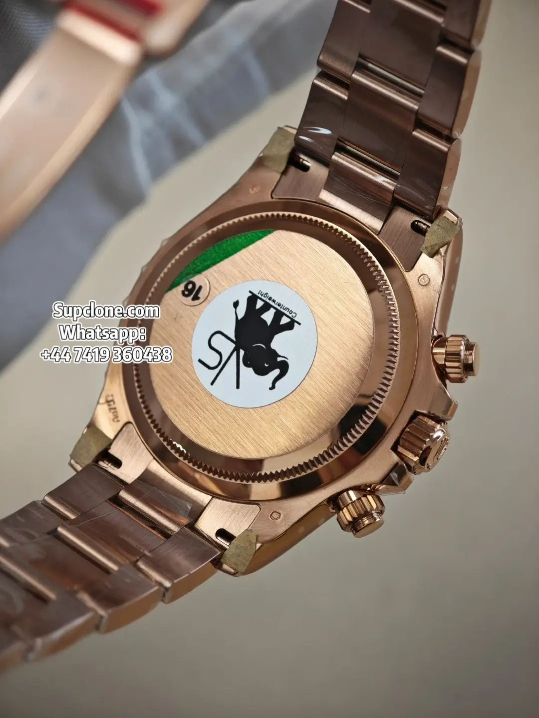 Rolex Super Clone Watches Daytona M126505-0003 Rose Gold Dial 4131 Movement (8) Rolex Super Clone Watches Daytona M126505-0003 Rose Gold Dial 4131 Movement