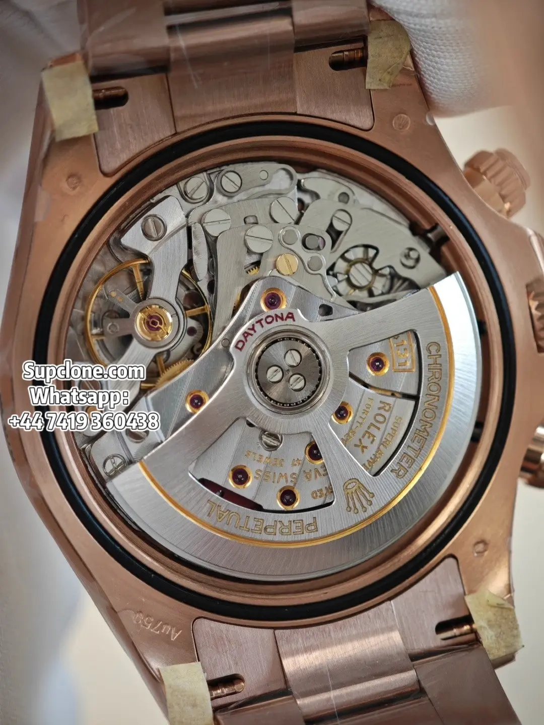Rolex Super Clone Watches Daytona M126505-0003 Rose Gold Dial 4131 Movement (9) Rolex Super Clone Watches Daytona M126505-0003 Rose Gold Dial 4131 Movement