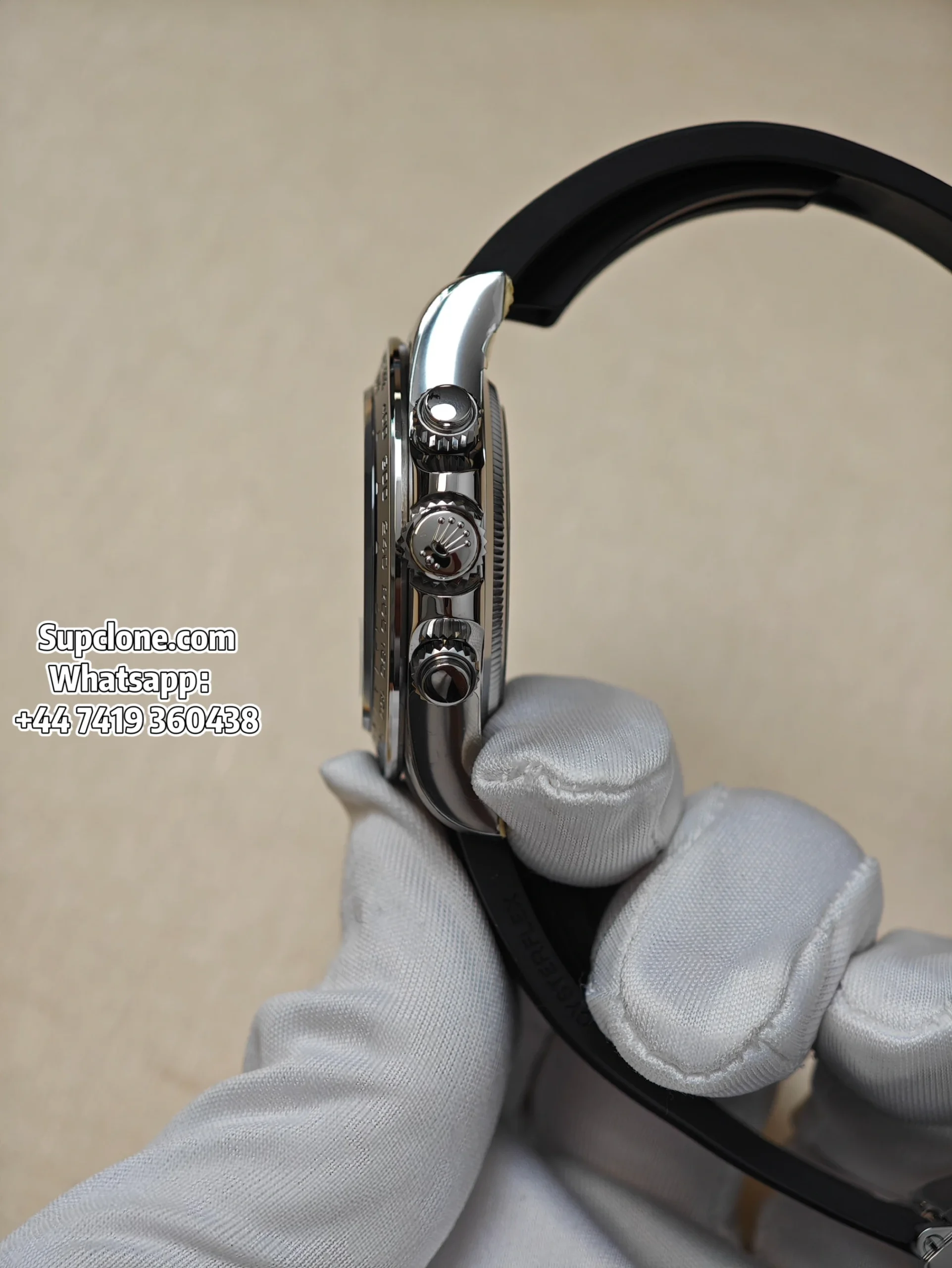 Rolex Super Clone Watches Daytona M126519LN-0004 White Gold Diamond 4131 Movement