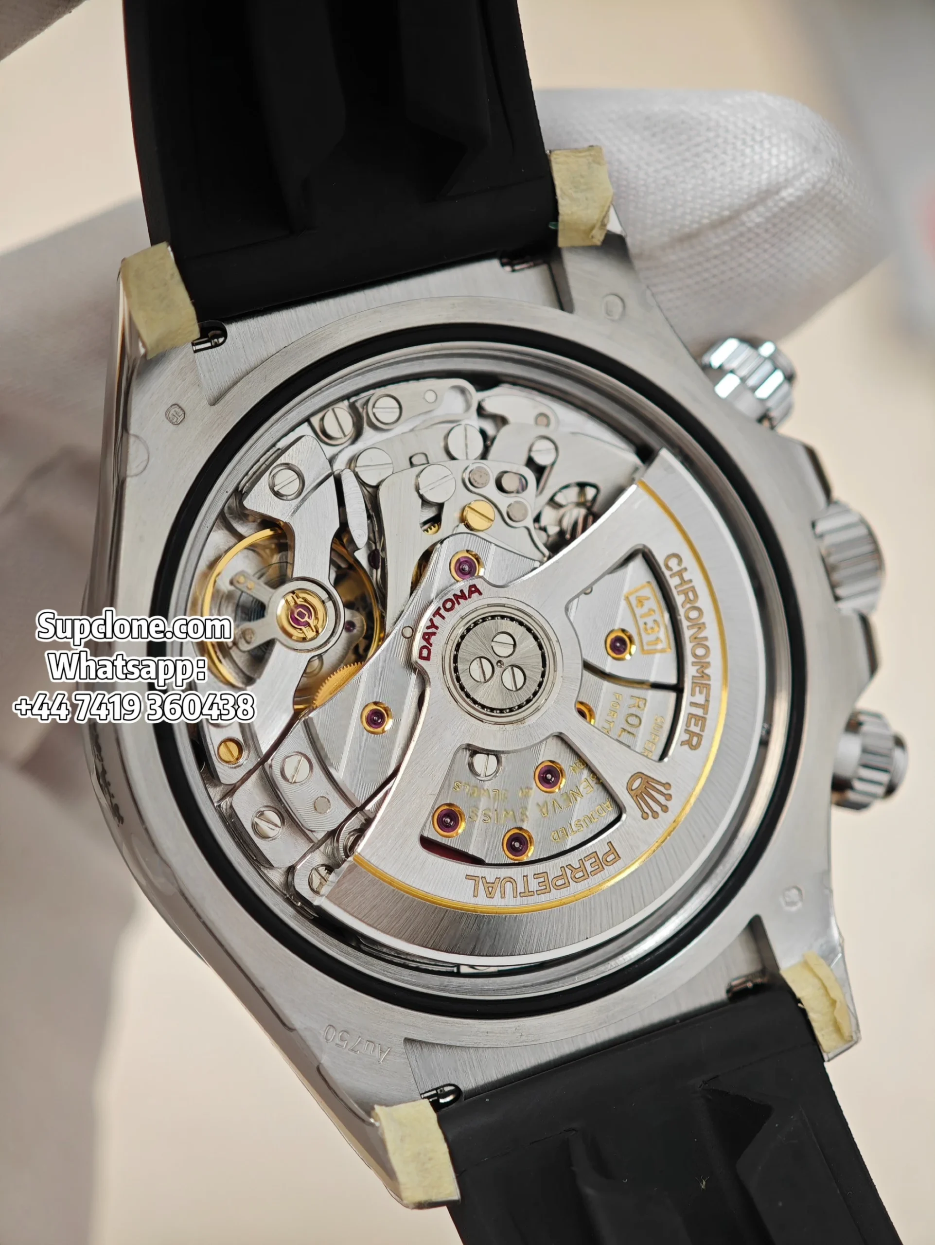 Rolex Super Clone Watches Daytona M126519LN-0004 White Gold Diamond 4131 Movement